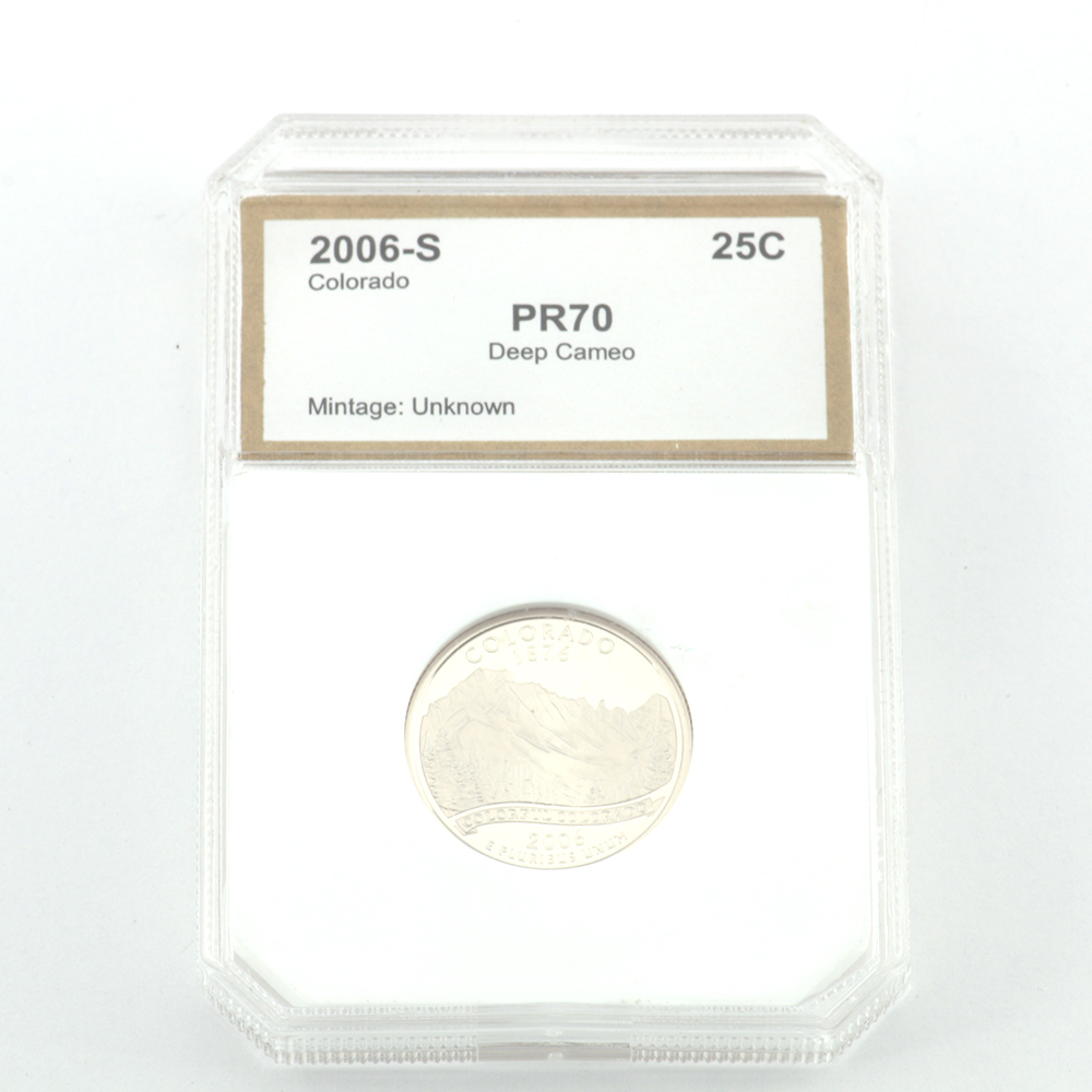 Encapsulated 2006 Graded Quarter Proof Coin
