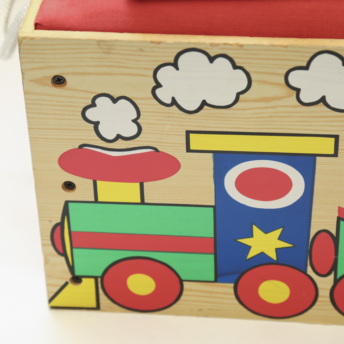 Children's Books and Toy Storage Bench with Play Blocks