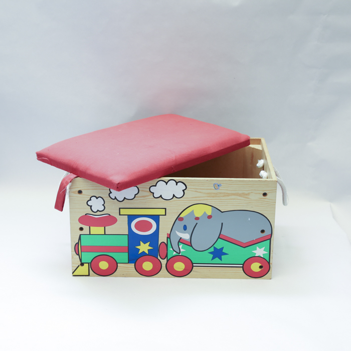 Children's Books and Toy Storage Bench with Play Blocks