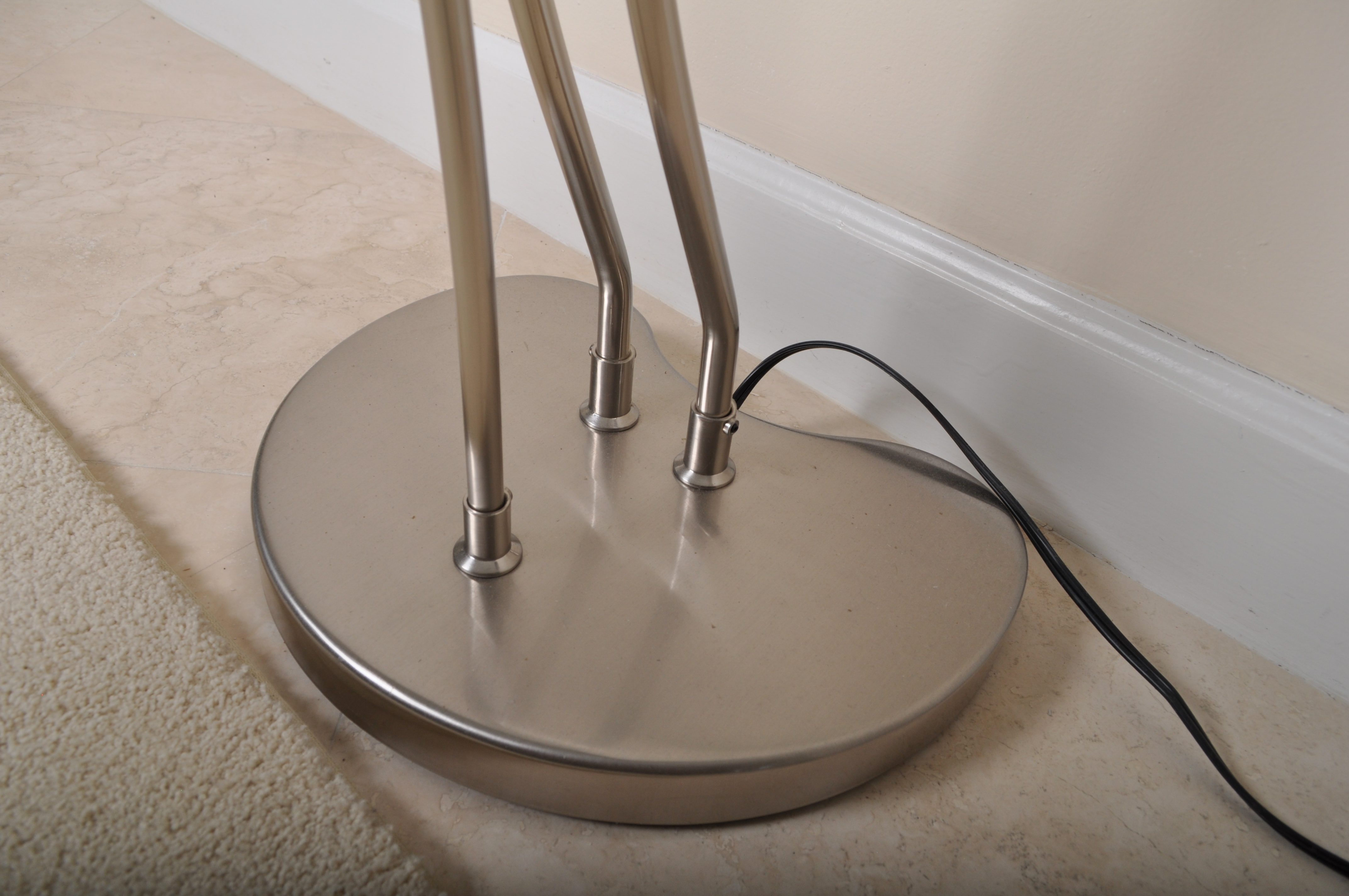 Metal Combination Floor Lamp and Table