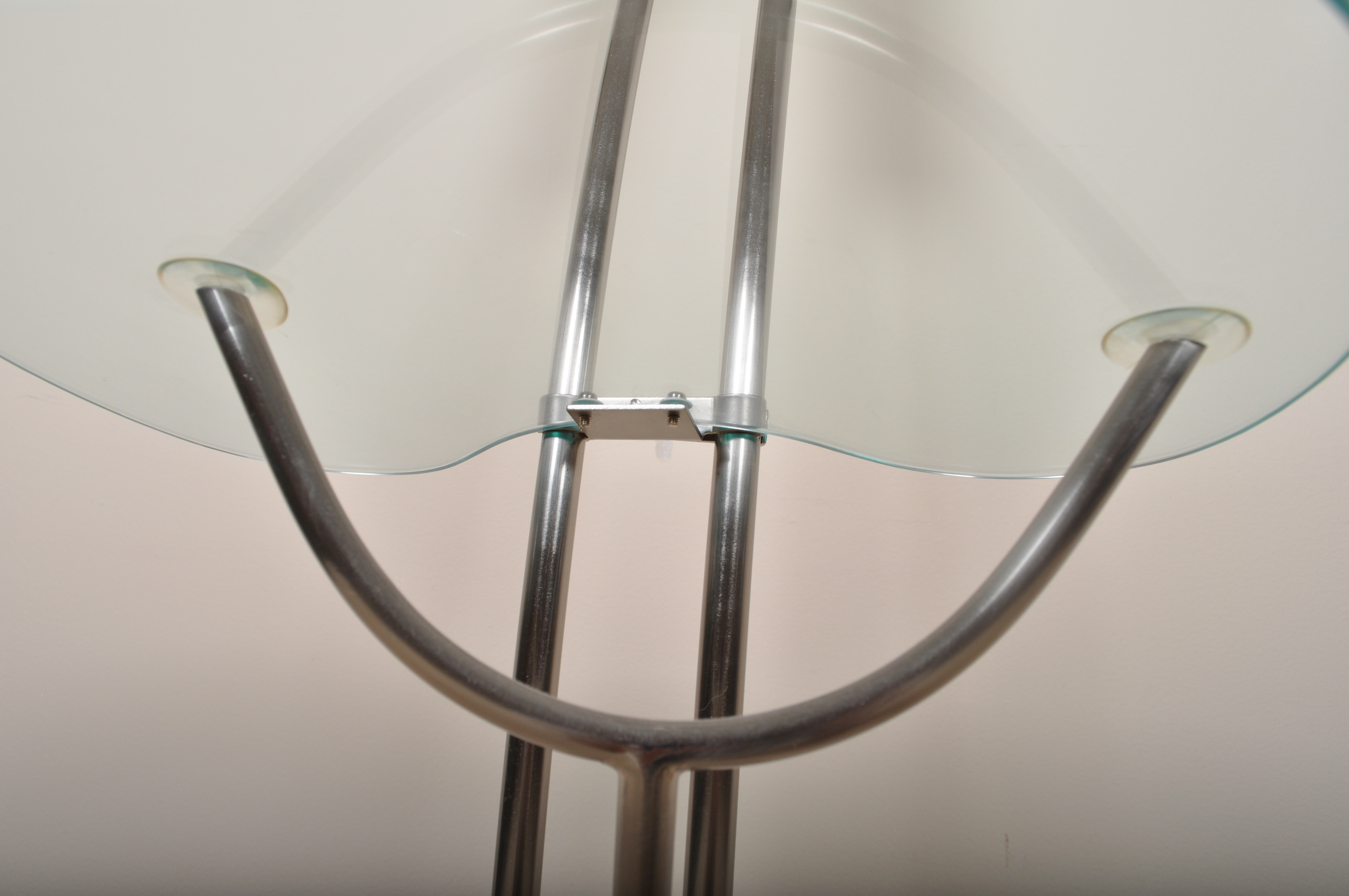 Metal Combination Floor Lamp and Table