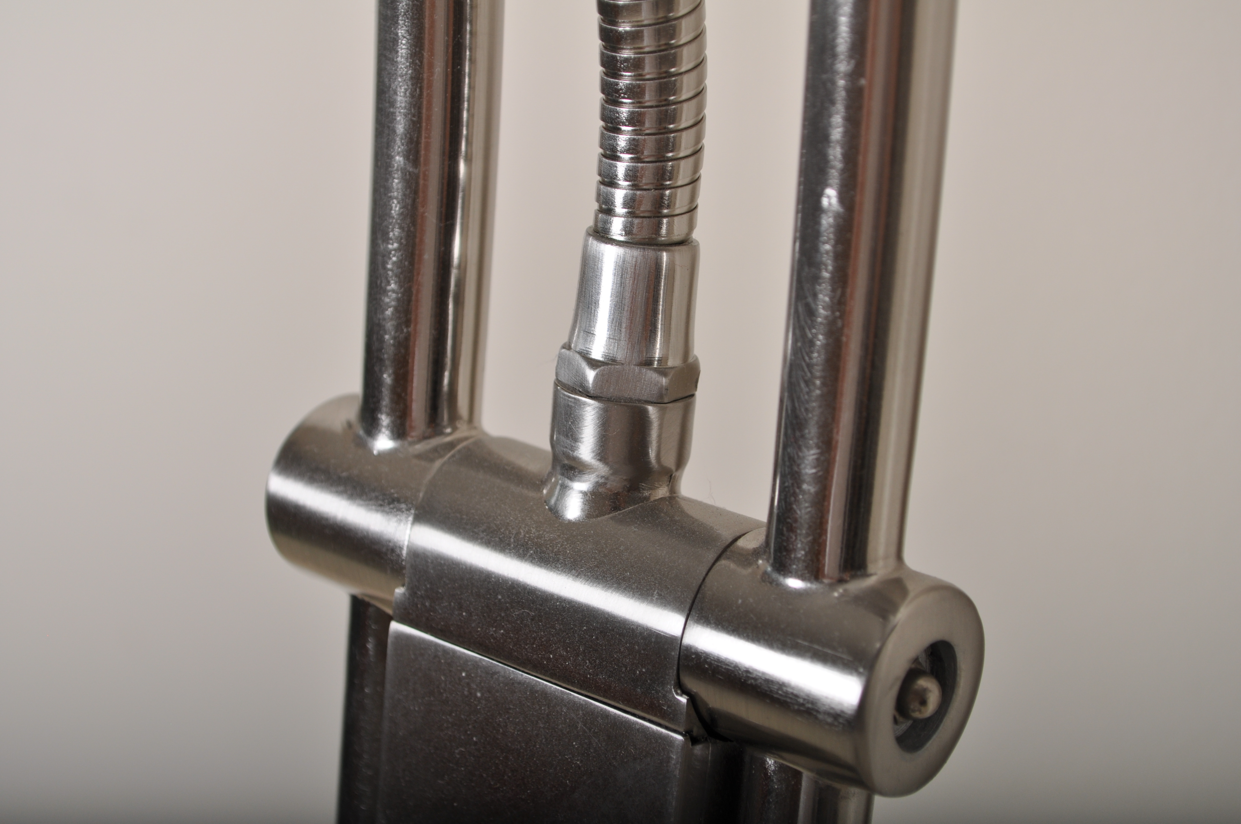 Metal Combination Floor Lamp and Table