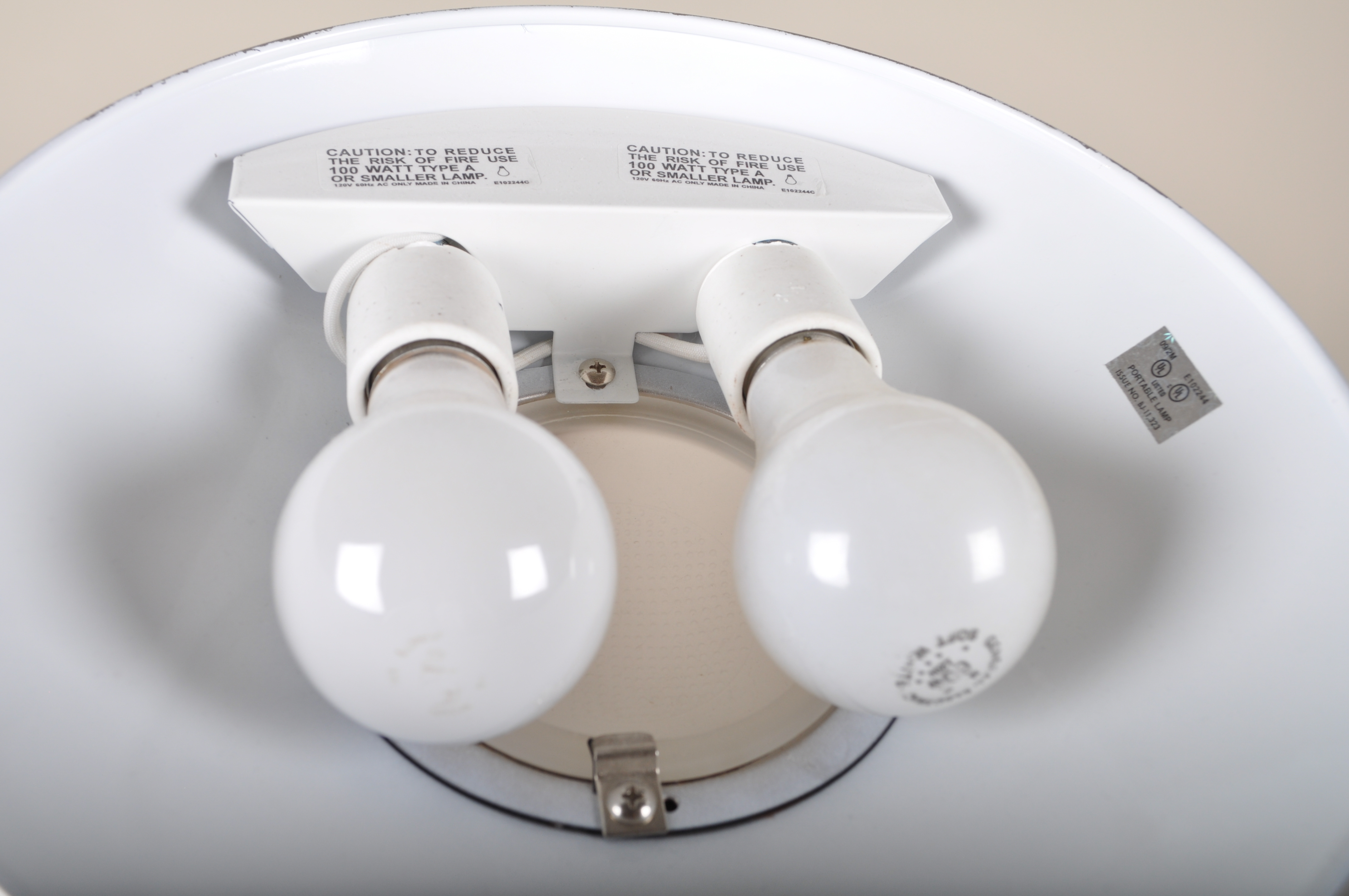 Metal Combination Floor Lamp and Table