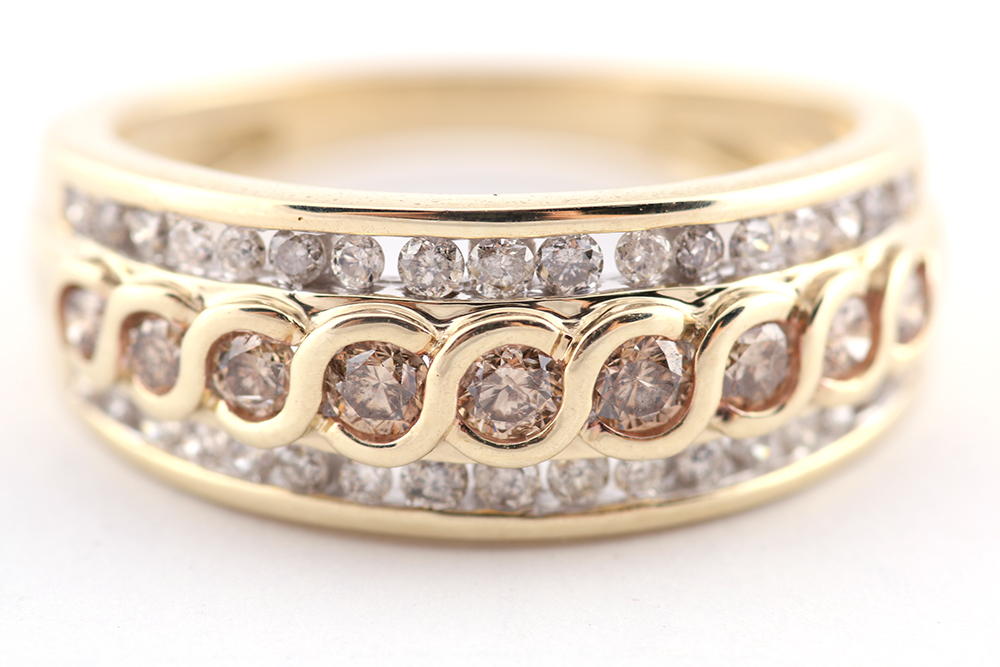 Cognac Diamond 10K Ring