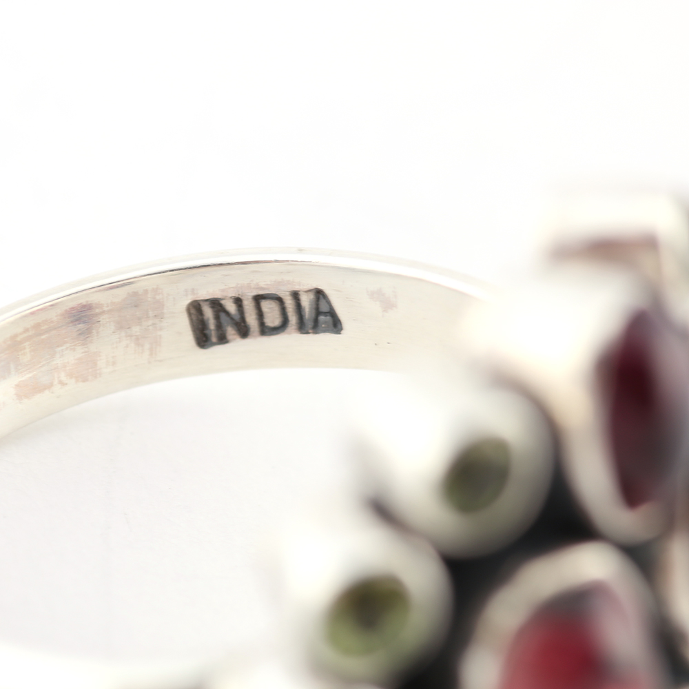 Sterling Silver and Rhinestone Ring