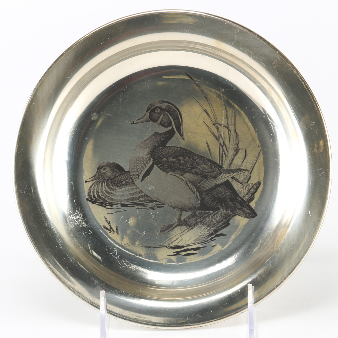 1937 Limited Edition Etched Sterling Audubon Plate