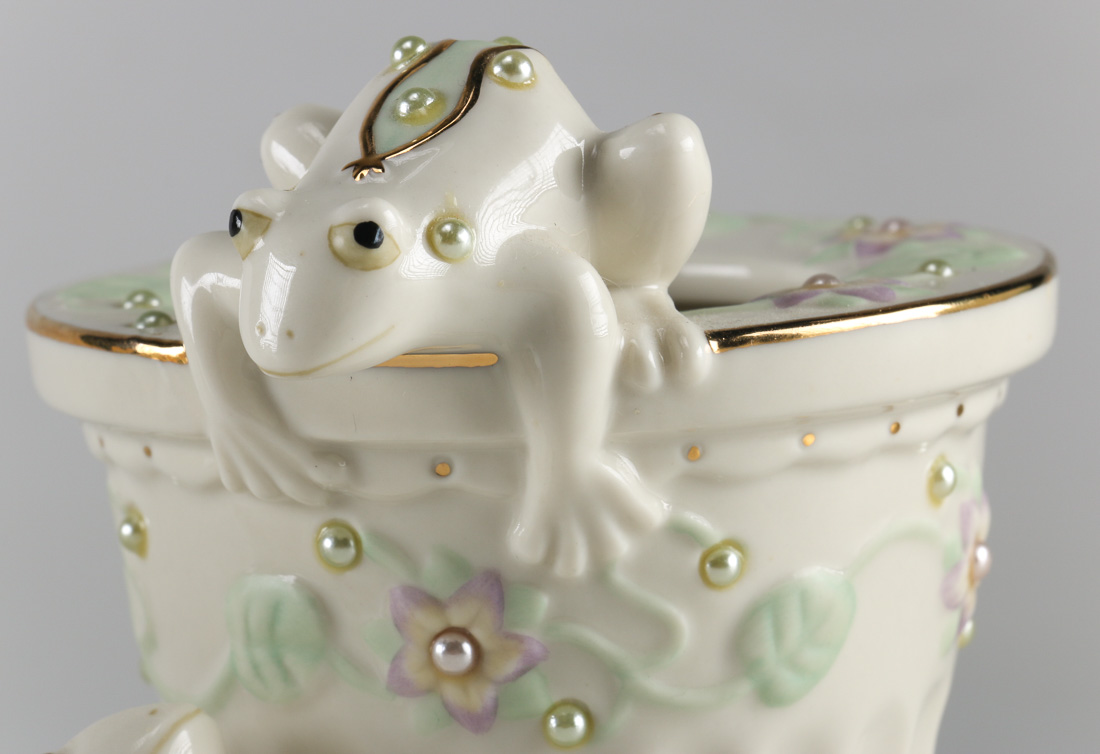 Collection of Lenox Fine Ivory Frog Themed China