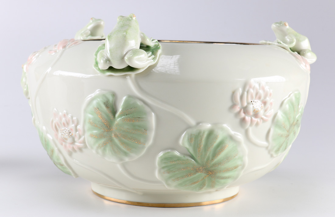 Collection of Lenox Fine Ivory Frog Themed China
