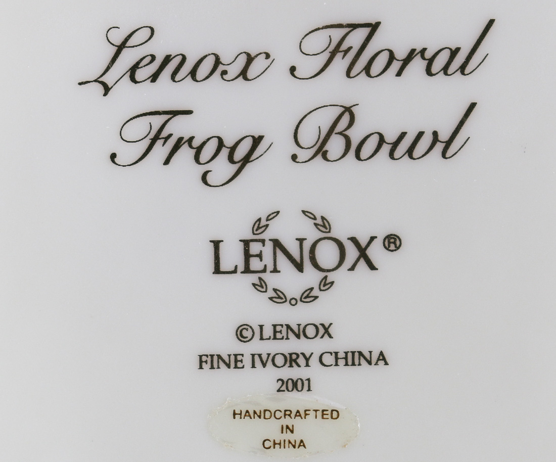 Collection of Lenox Fine Ivory Frog Themed China