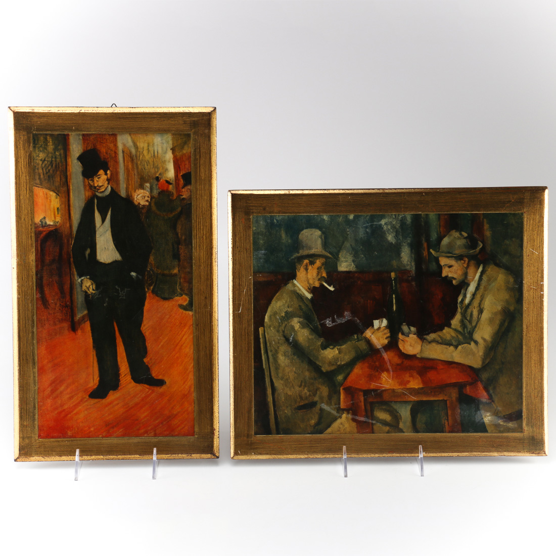 Two Fratelli Alinari Lithographic Prints On Wood after Cezanne