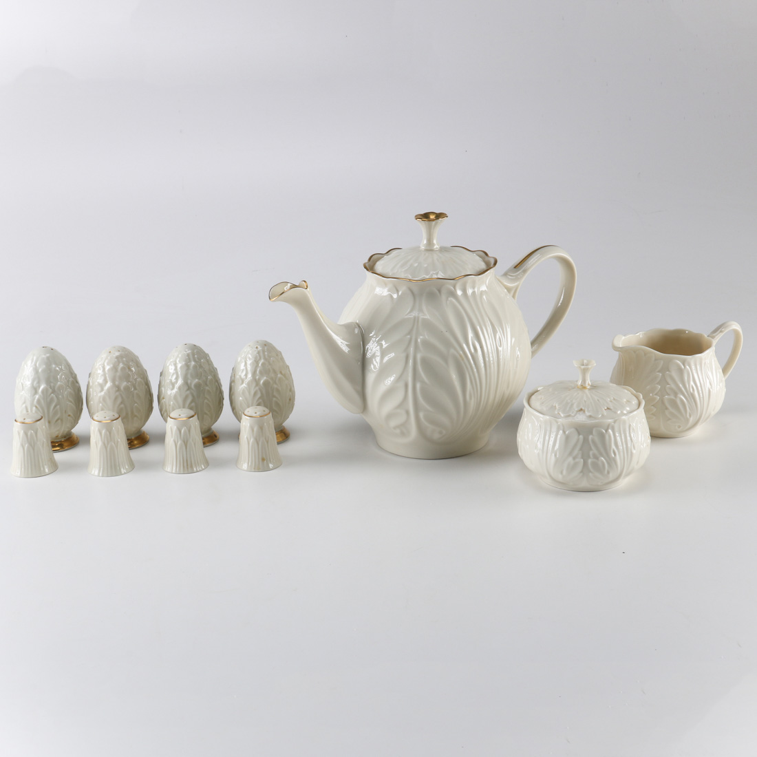 Vintage Lenox Teapot With Salt and Pepper Shakers