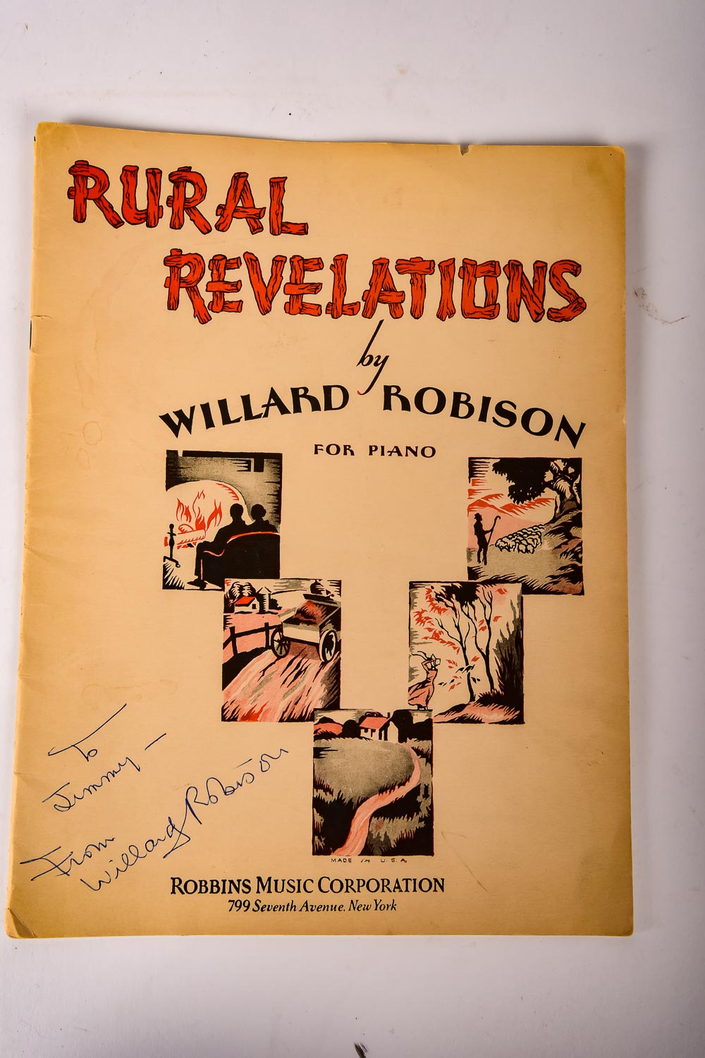 Willard Robison Autographed Sheet Music