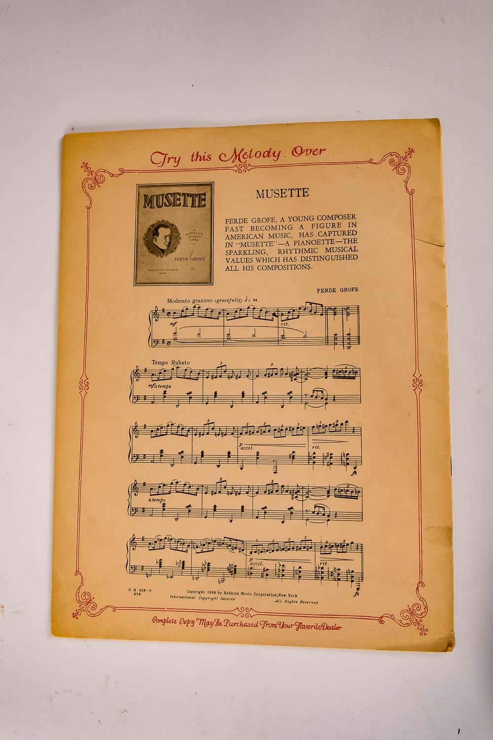 Willard Robison Autographed Sheet Music