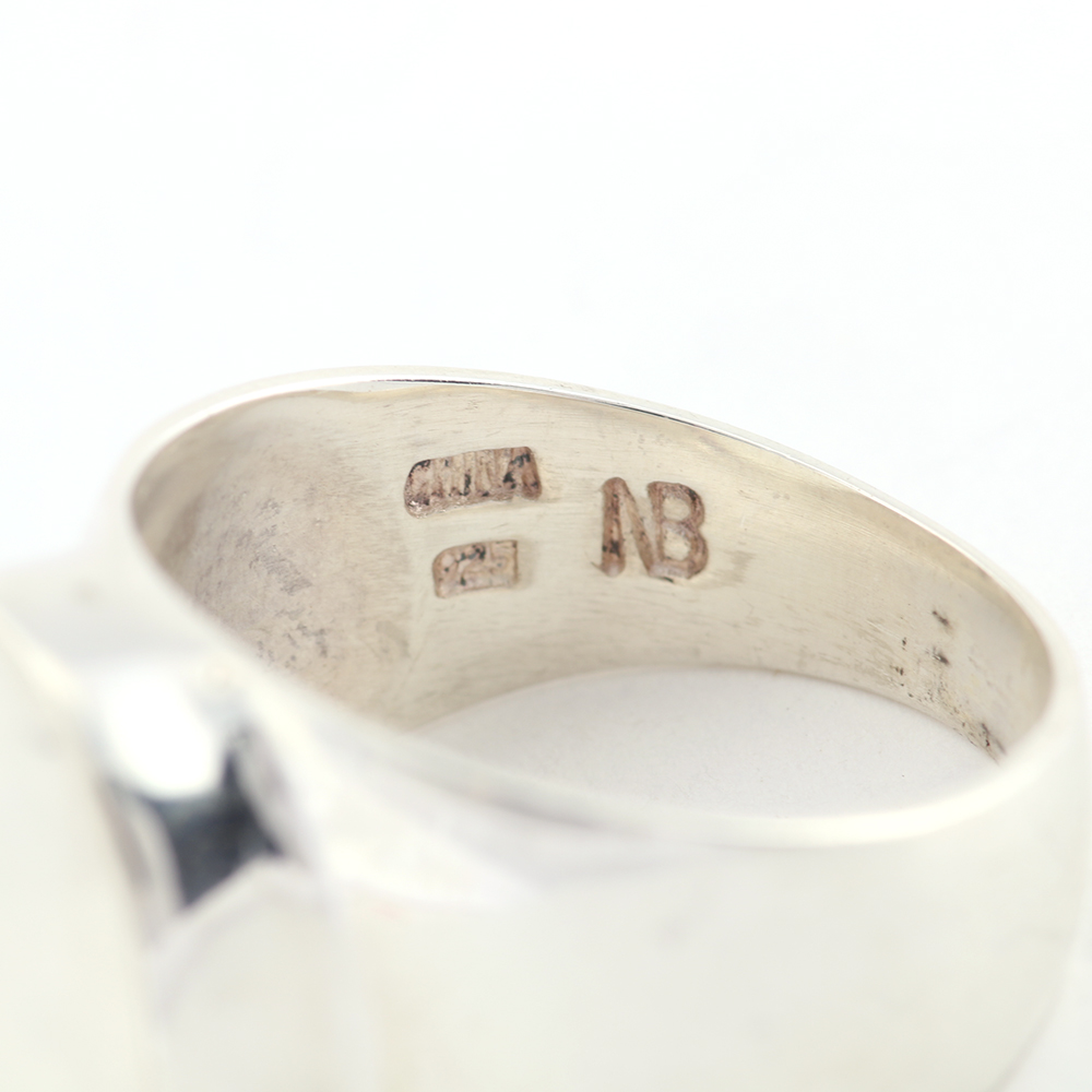 Sterling and Opal-like Stone Ring