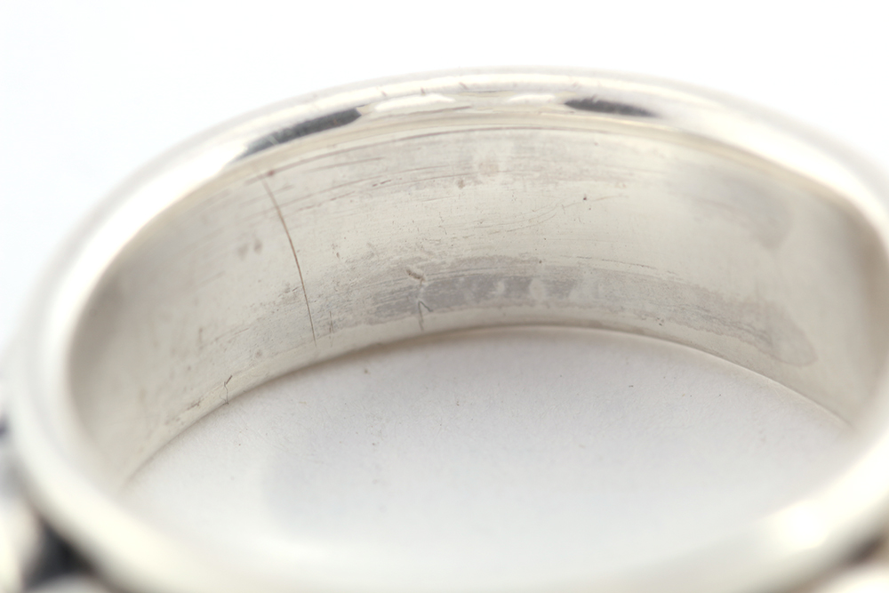 Sterling Silver Rotating Cable Chain Ring