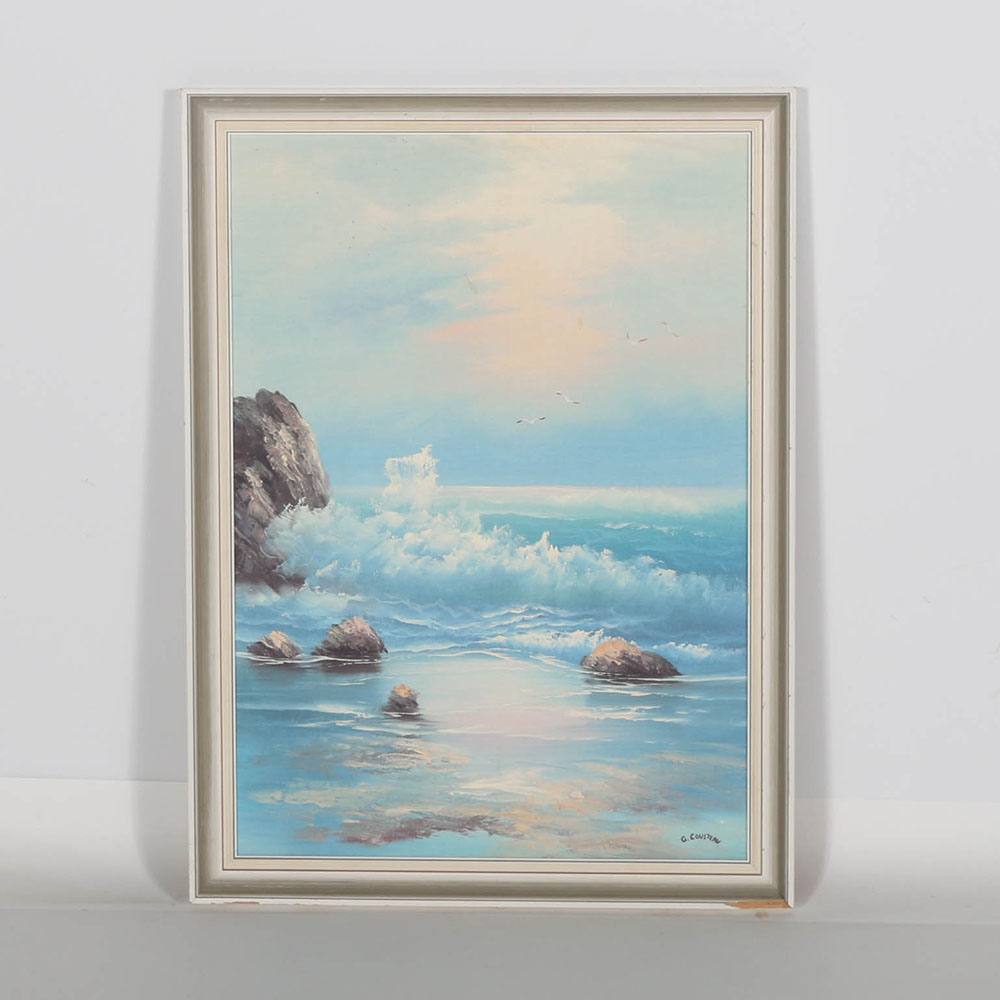 G. Cousteau Seascape Offset Lithograph