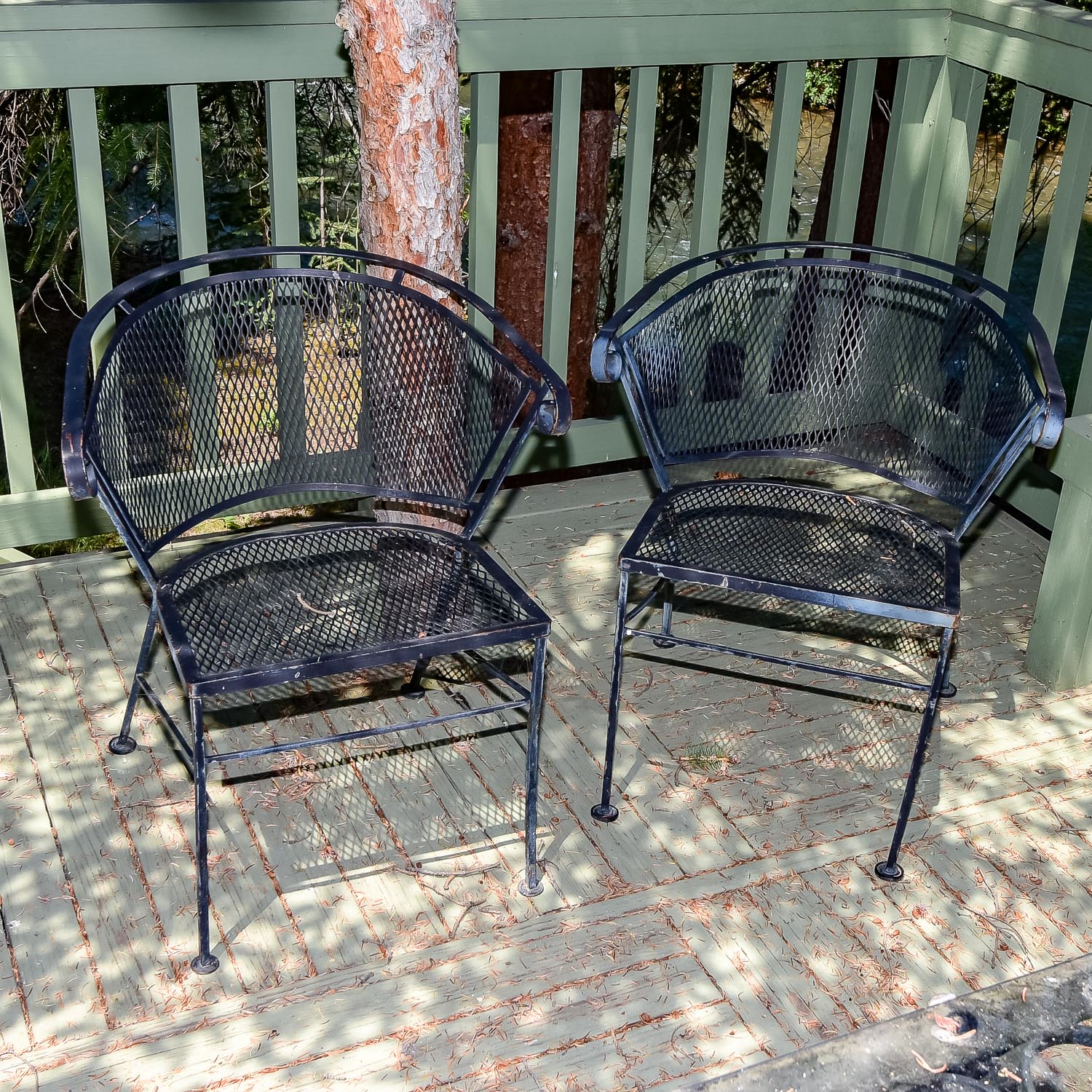 Pair of Metal Garden Chairs