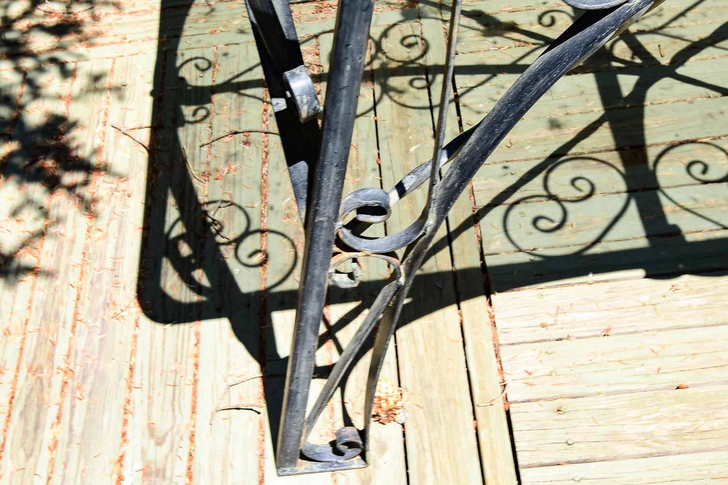 Metal and Glass Topped Patio Table
