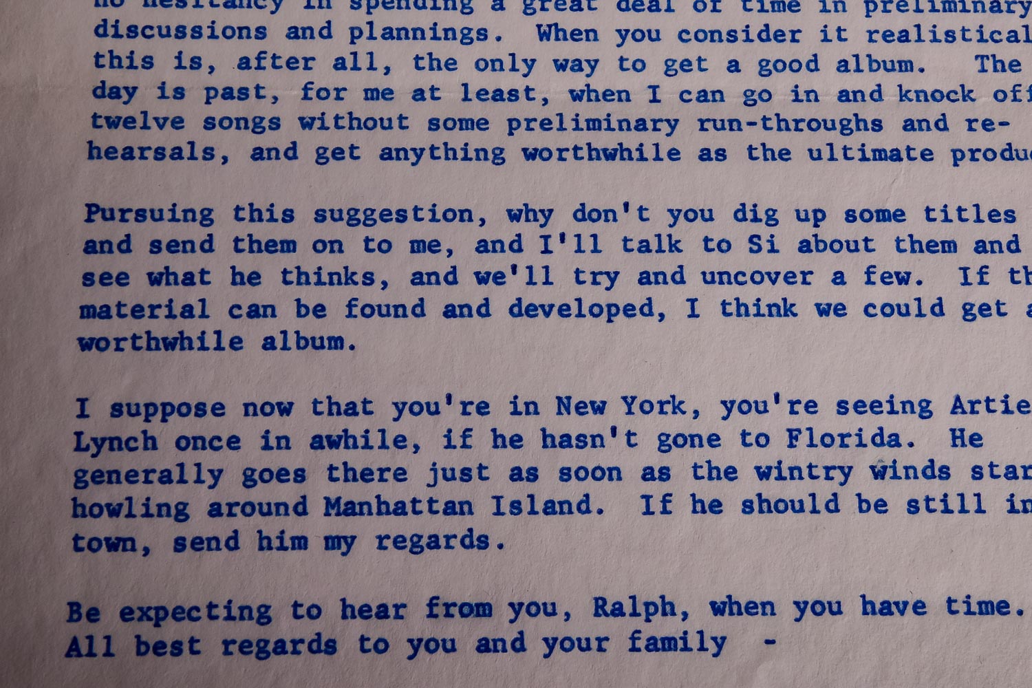 Bing Crosby Signed Letter