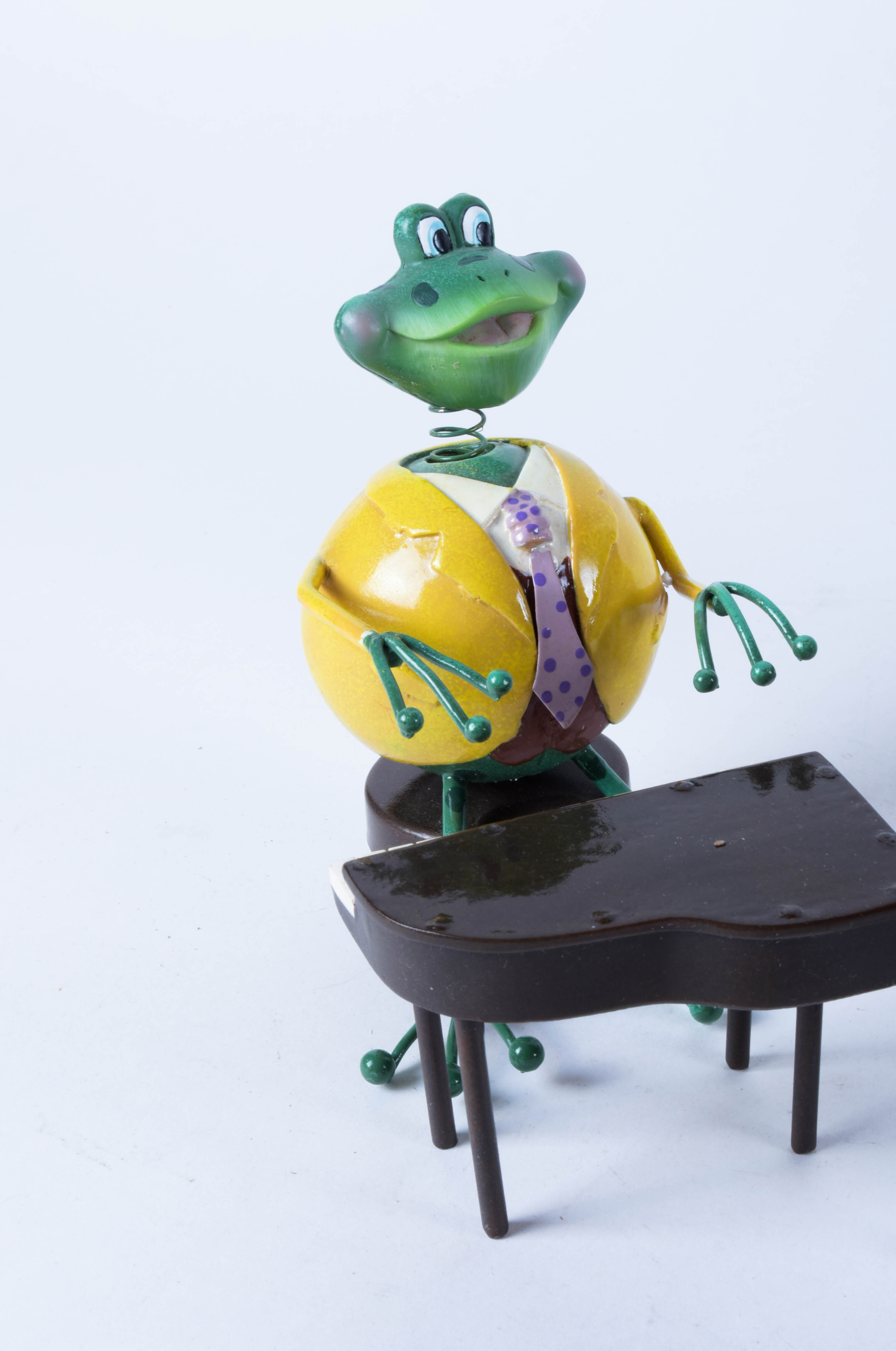 Grouping of Frog Musician Figurines