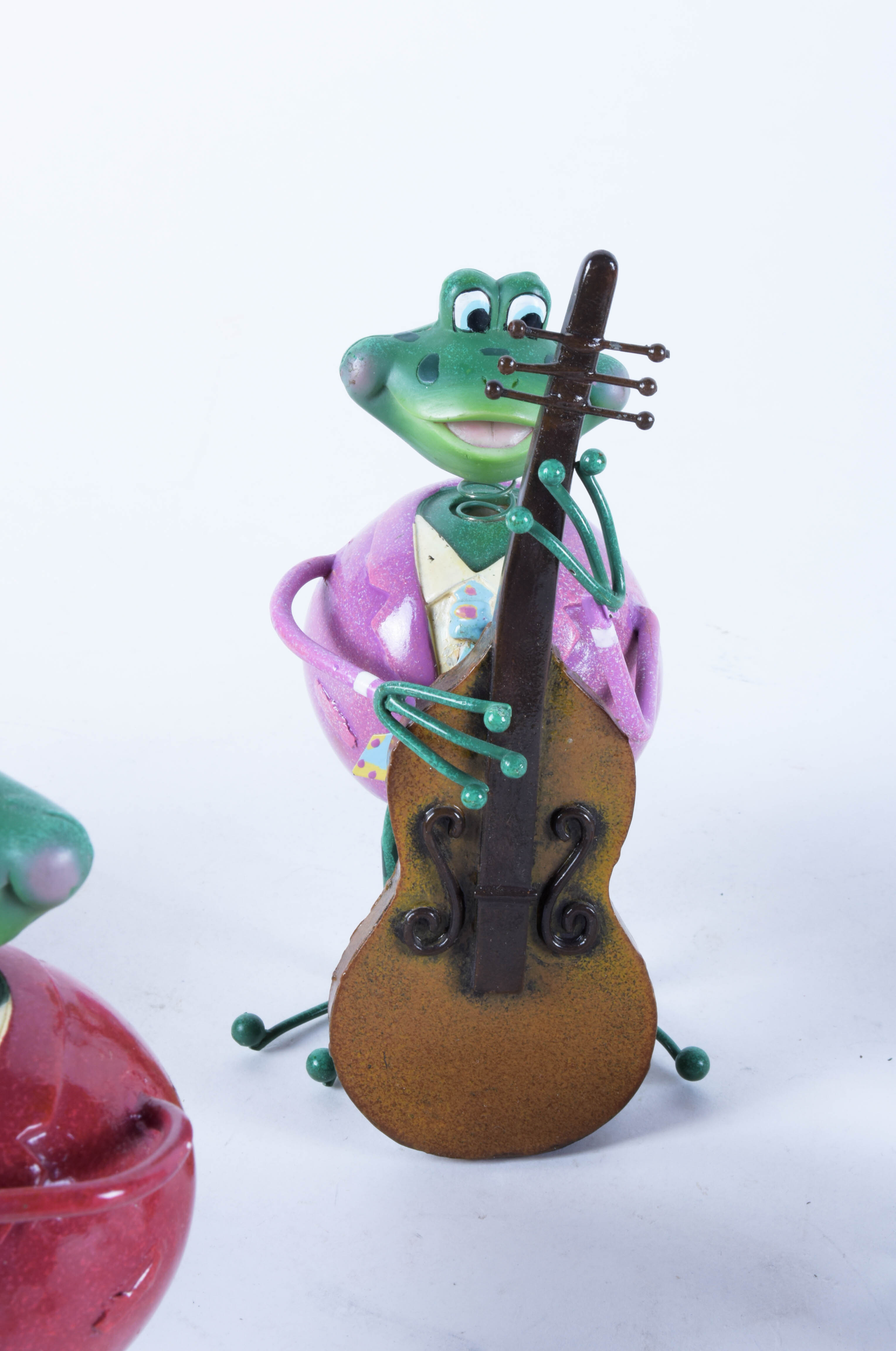 Grouping of Frog Musician Figurines