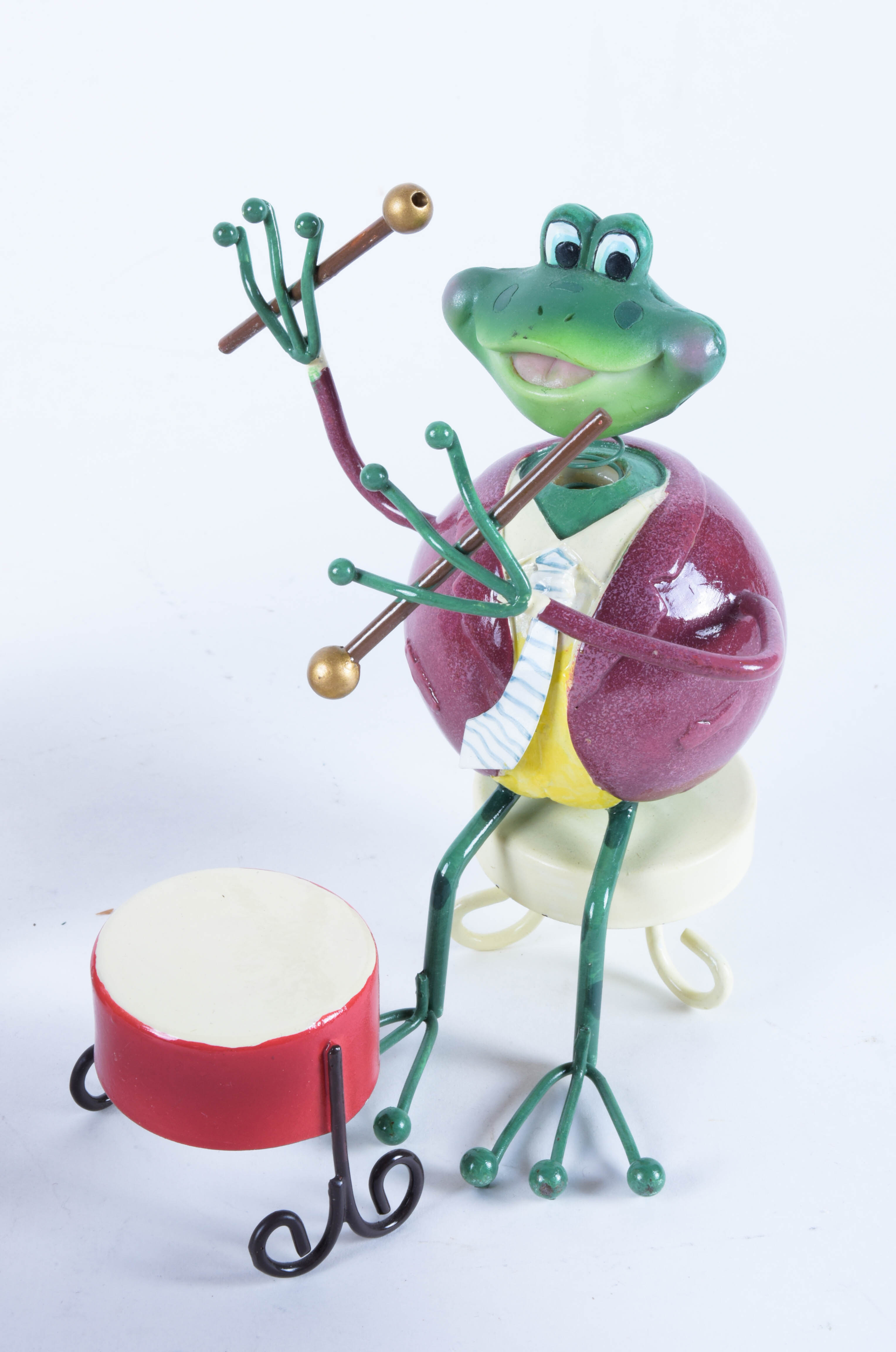 Grouping of Frog Musician Figurines