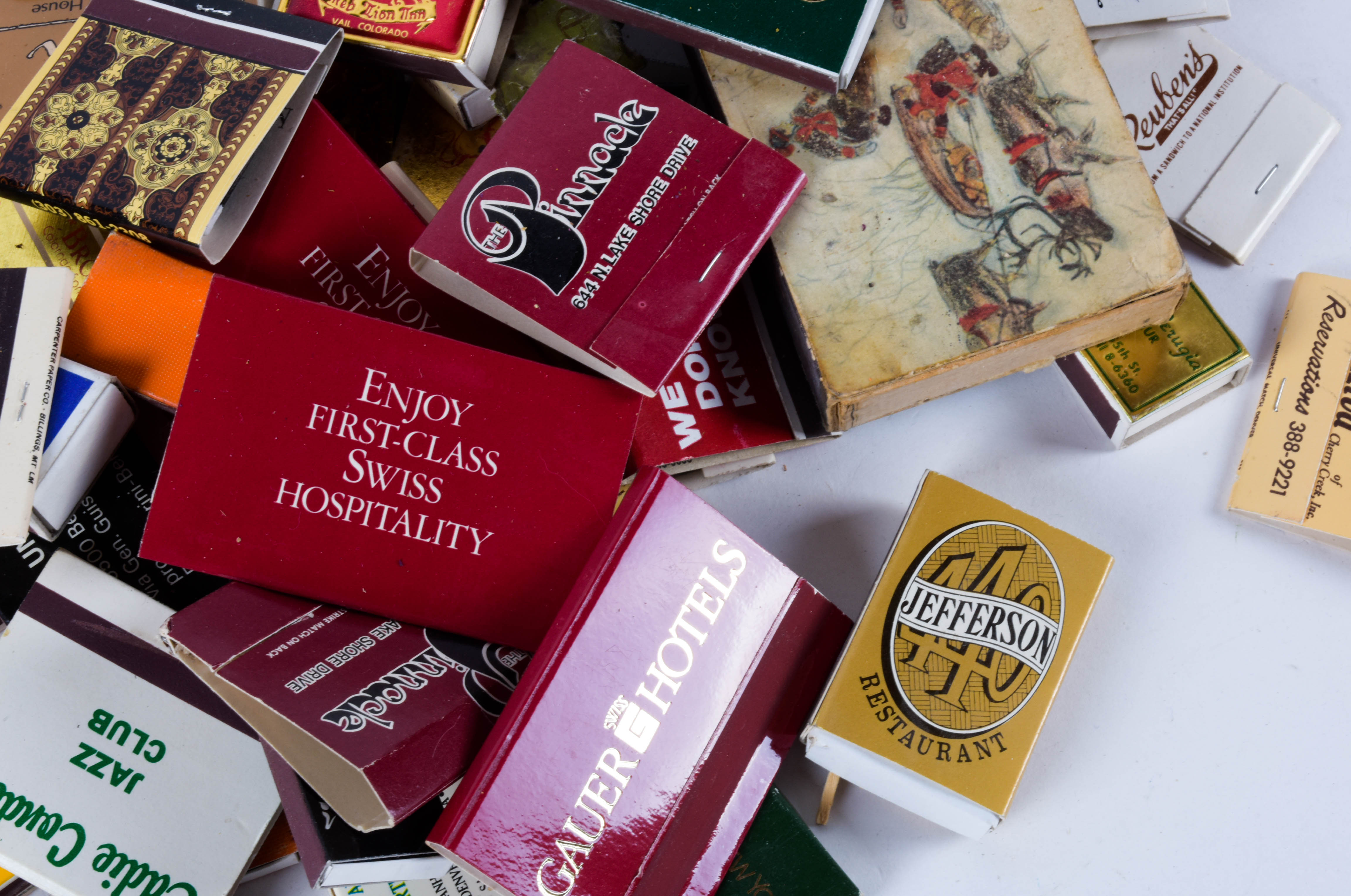 Collection of Vintage Matches and Tobacco Tin