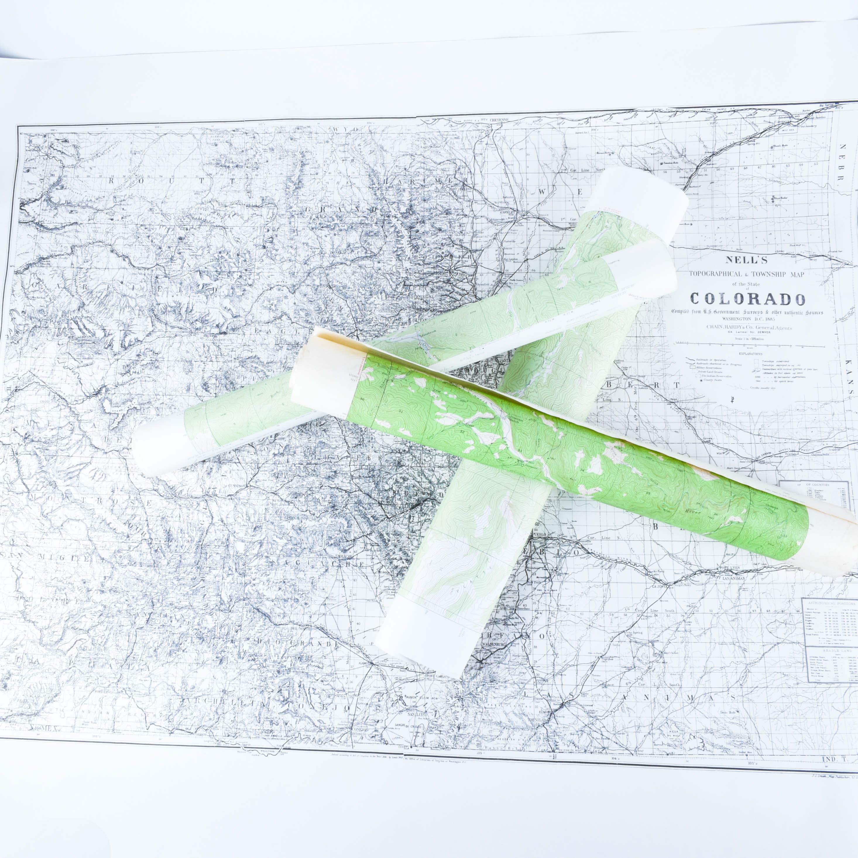 Circa 1945 Colorado Maps