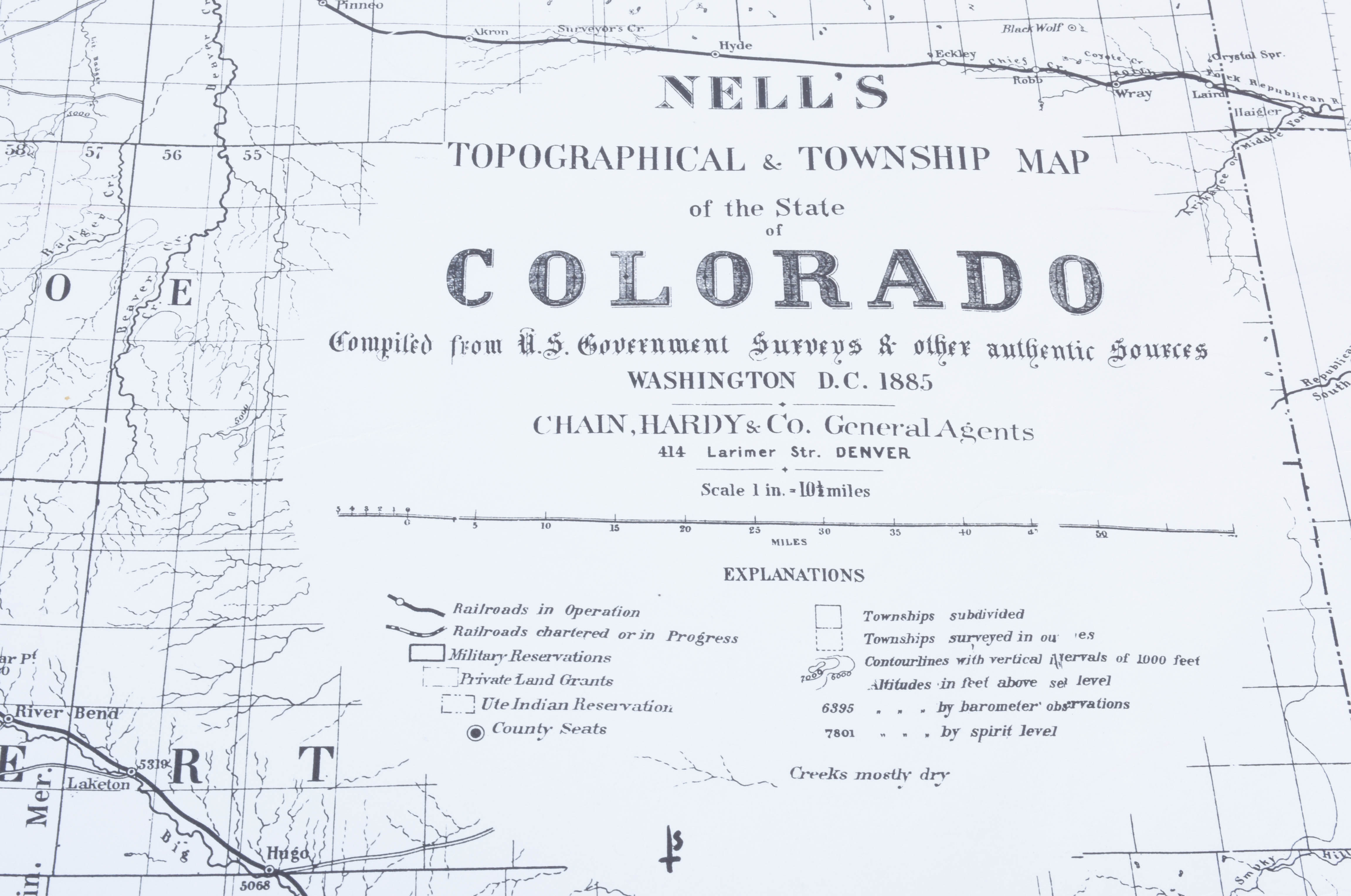 Circa 1945 Colorado Maps