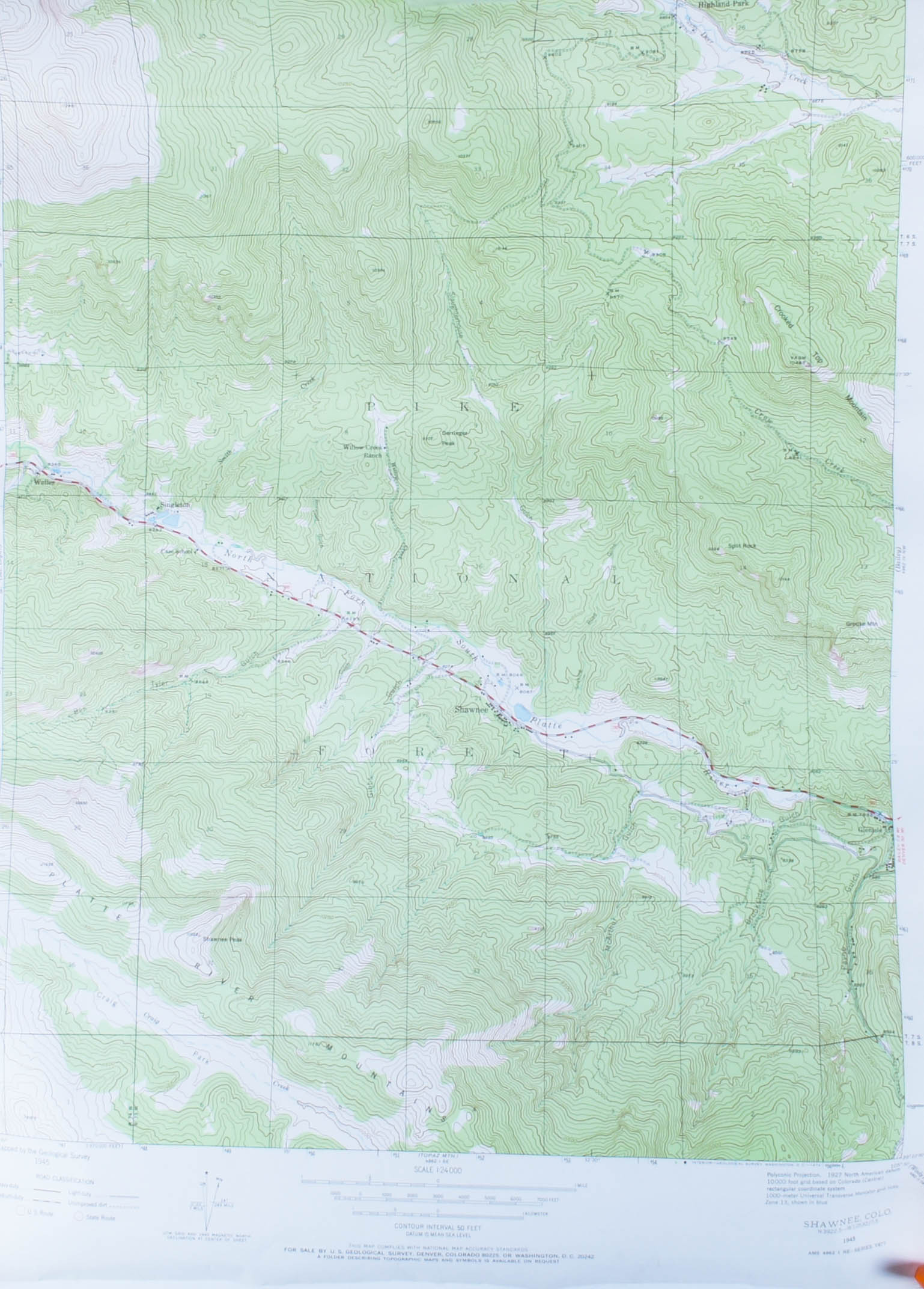 Circa 1945 Colorado Maps