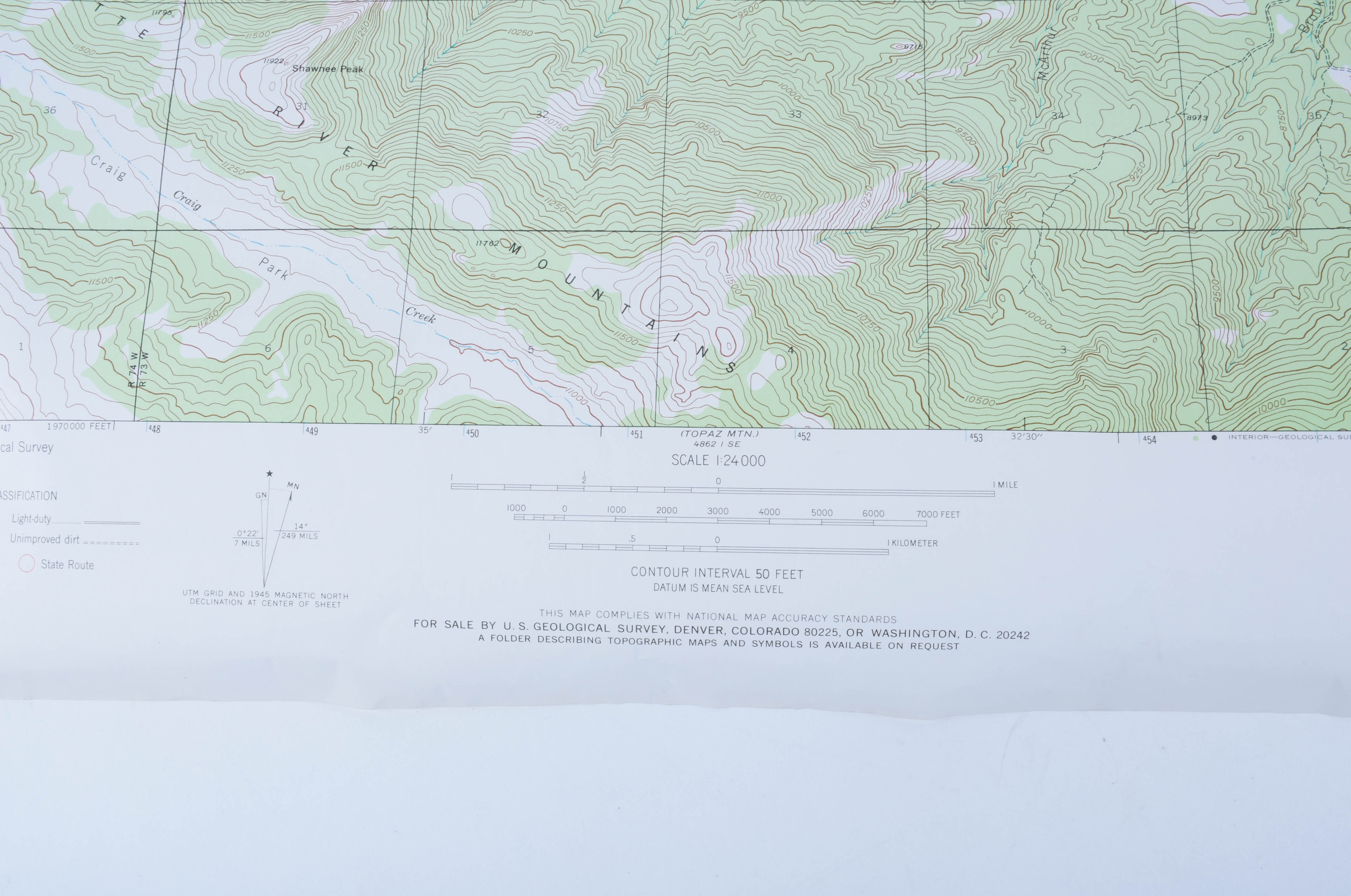 Circa 1945 Colorado Maps