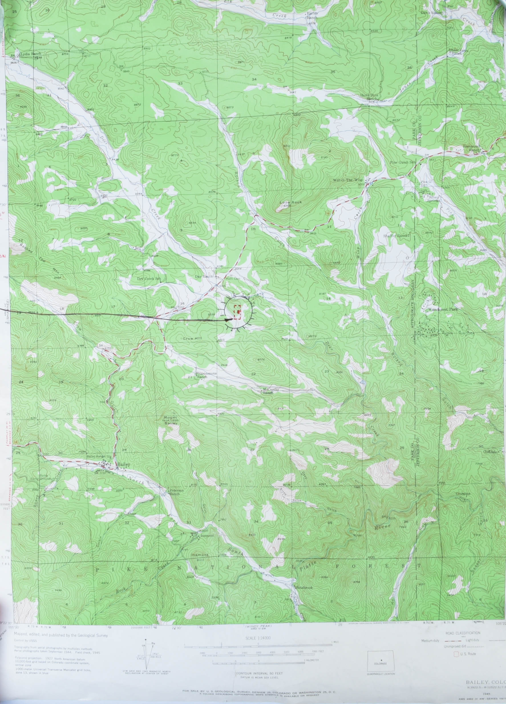 Circa 1945 Colorado Maps