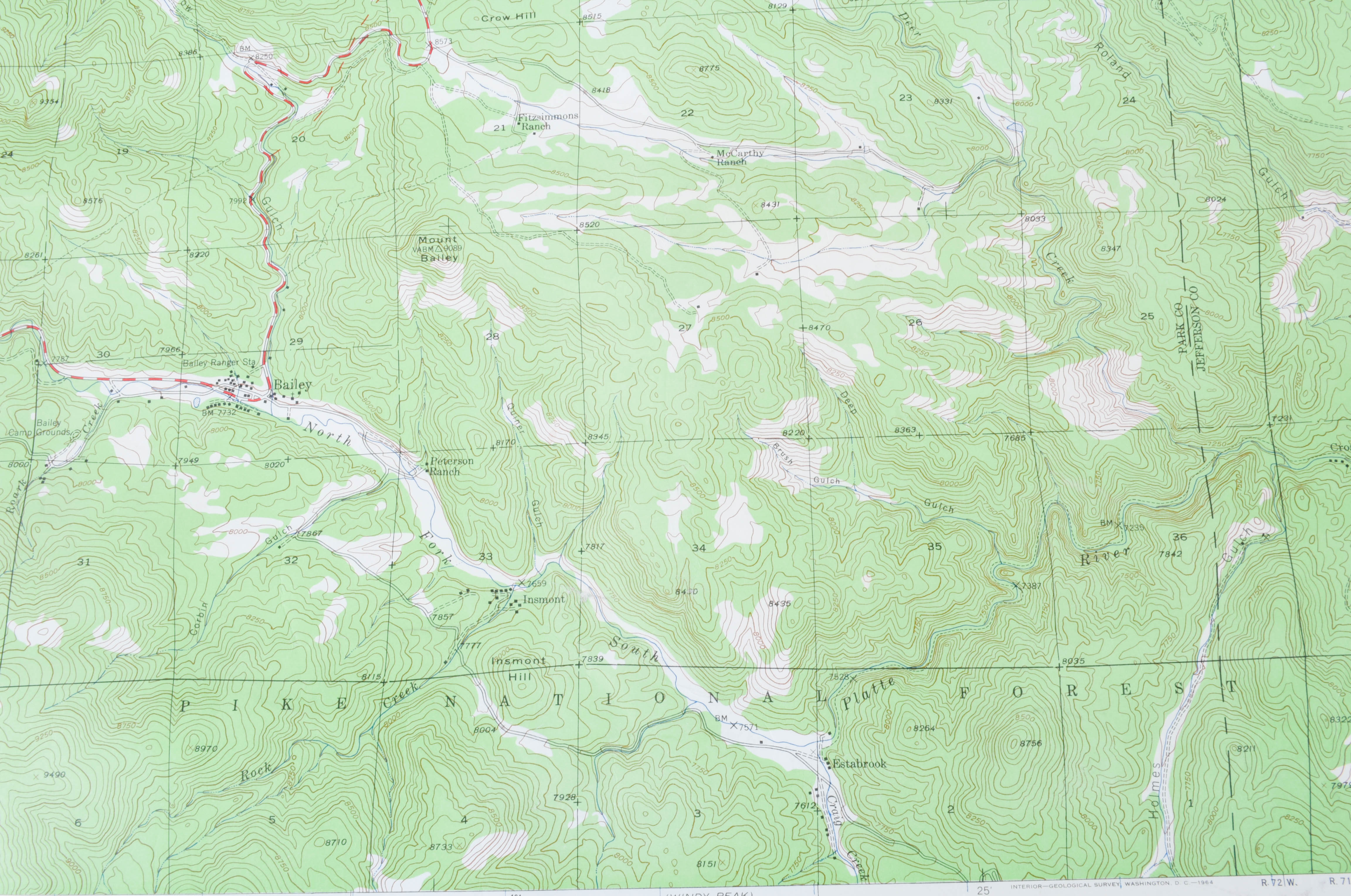 Circa 1945 Colorado Maps