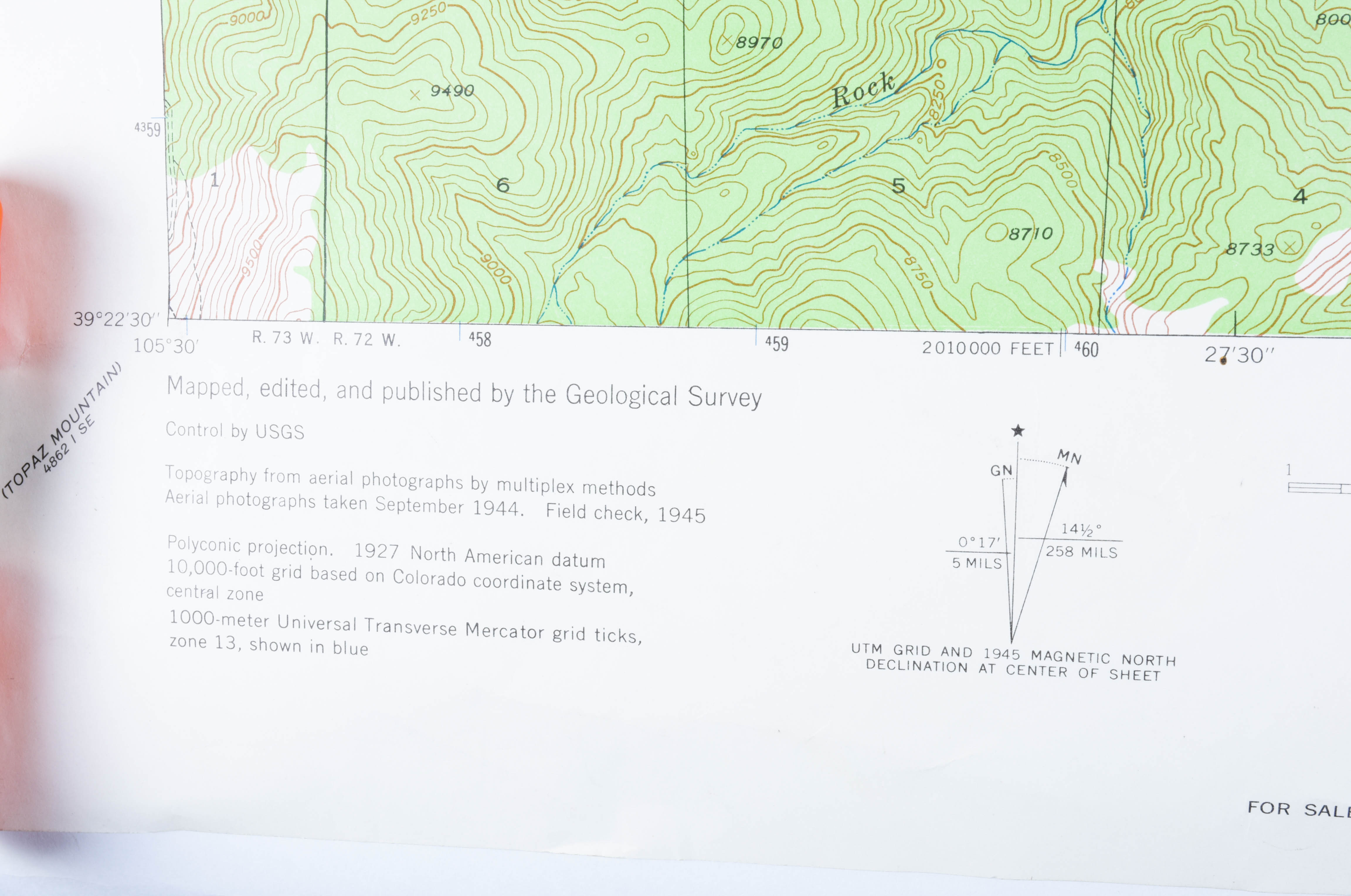Circa 1945 Colorado Maps