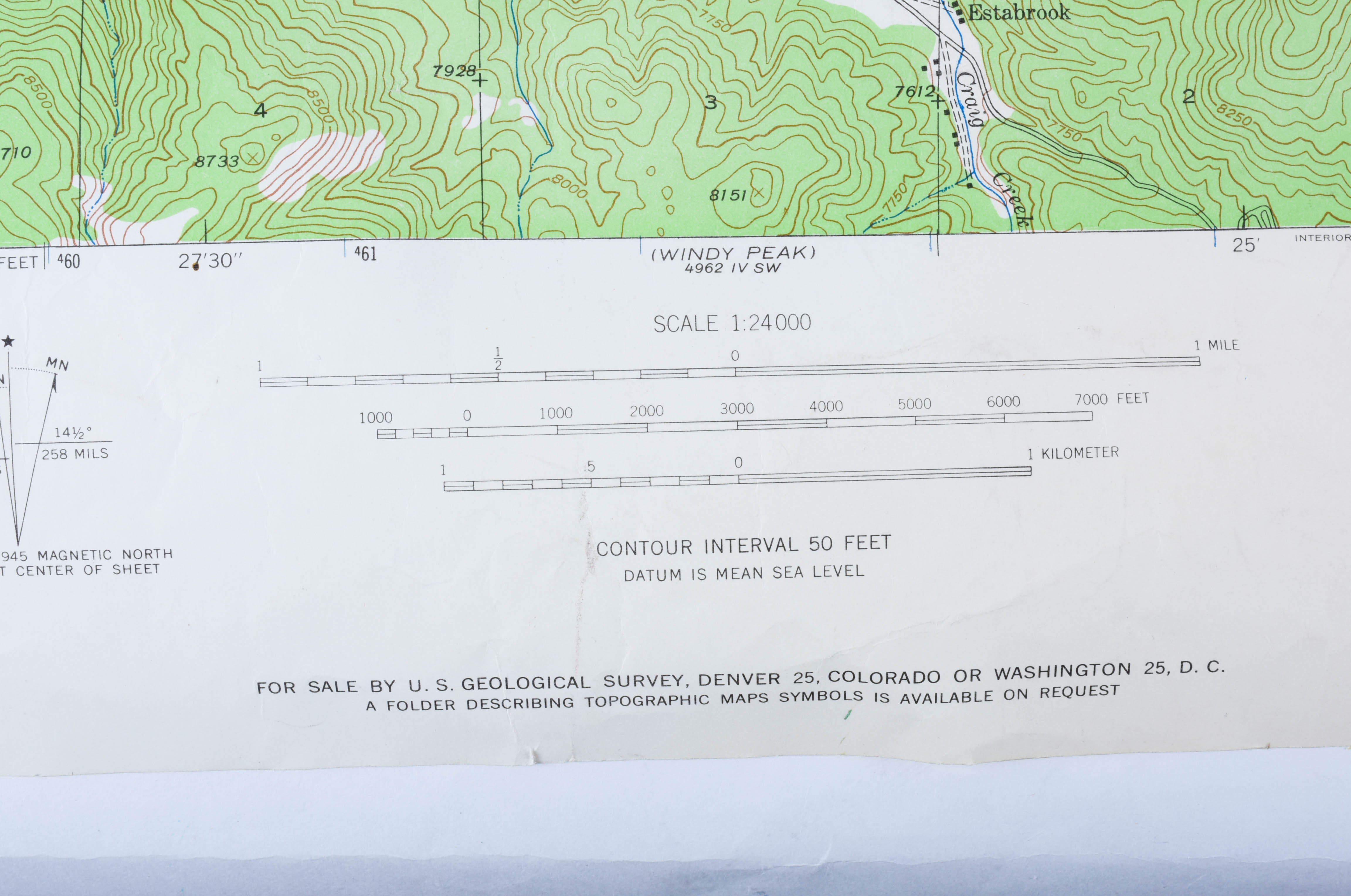 Circa 1945 Colorado Maps