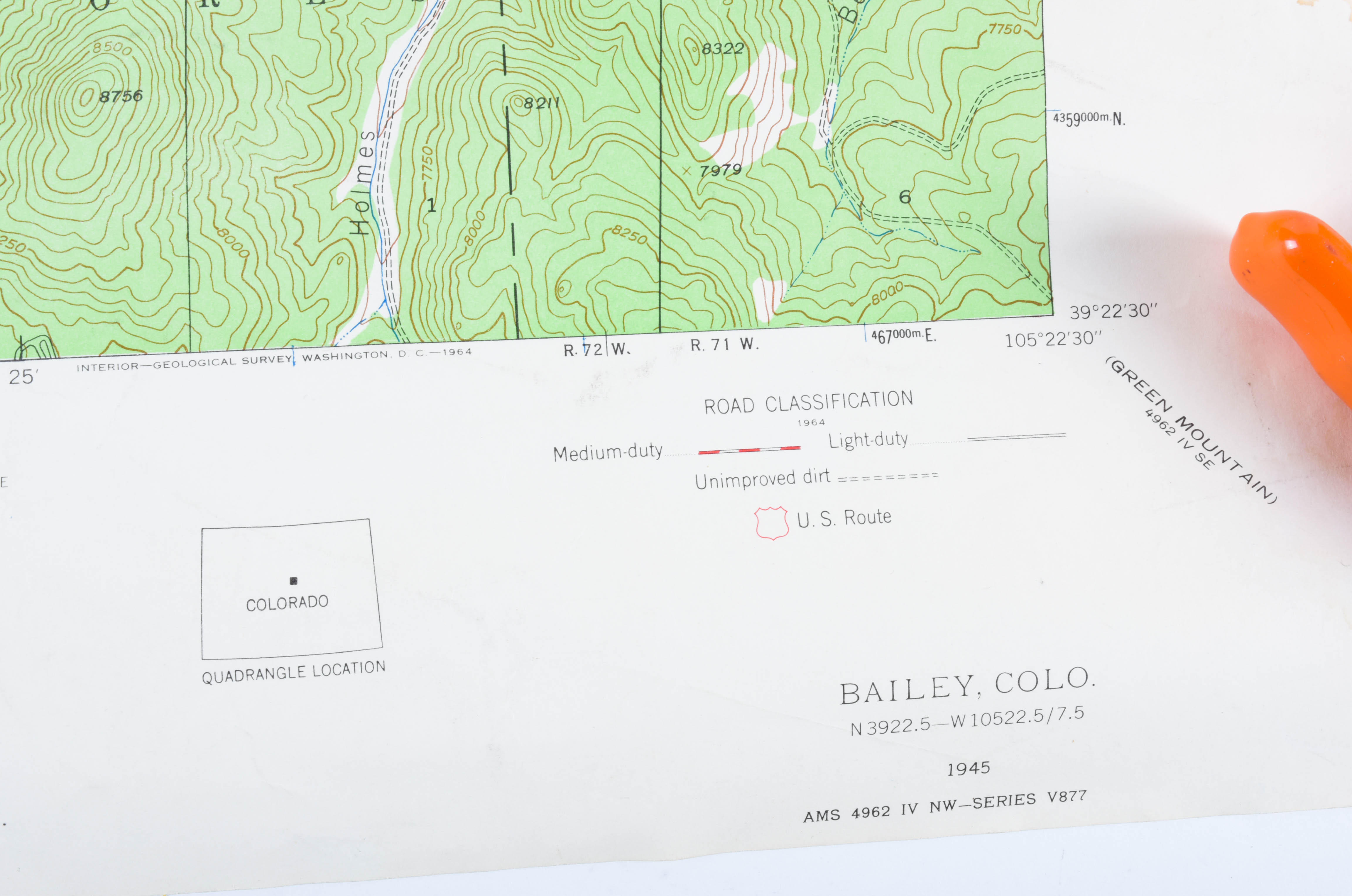 Circa 1945 Colorado Maps
