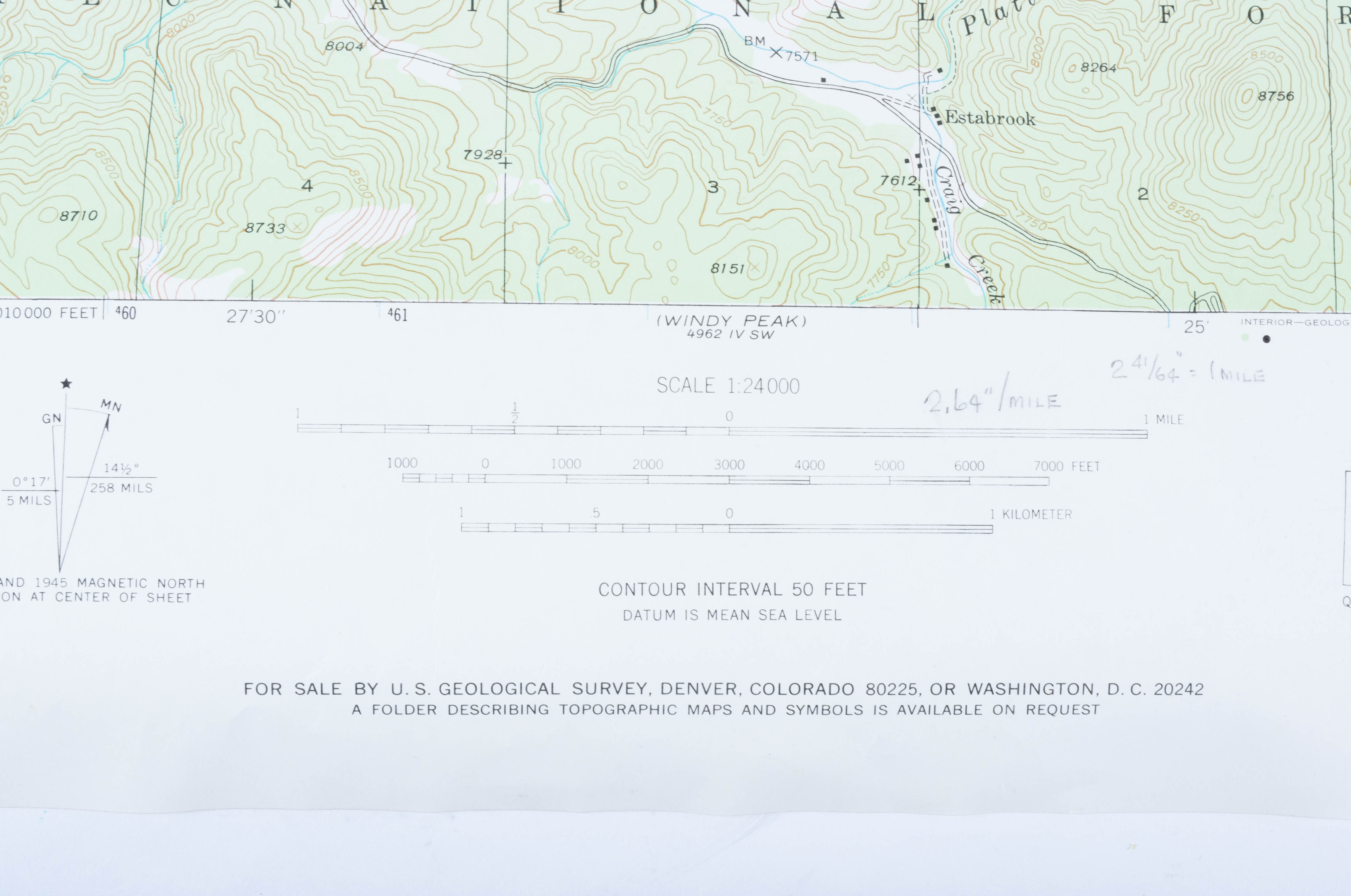 Circa 1945 Colorado Maps