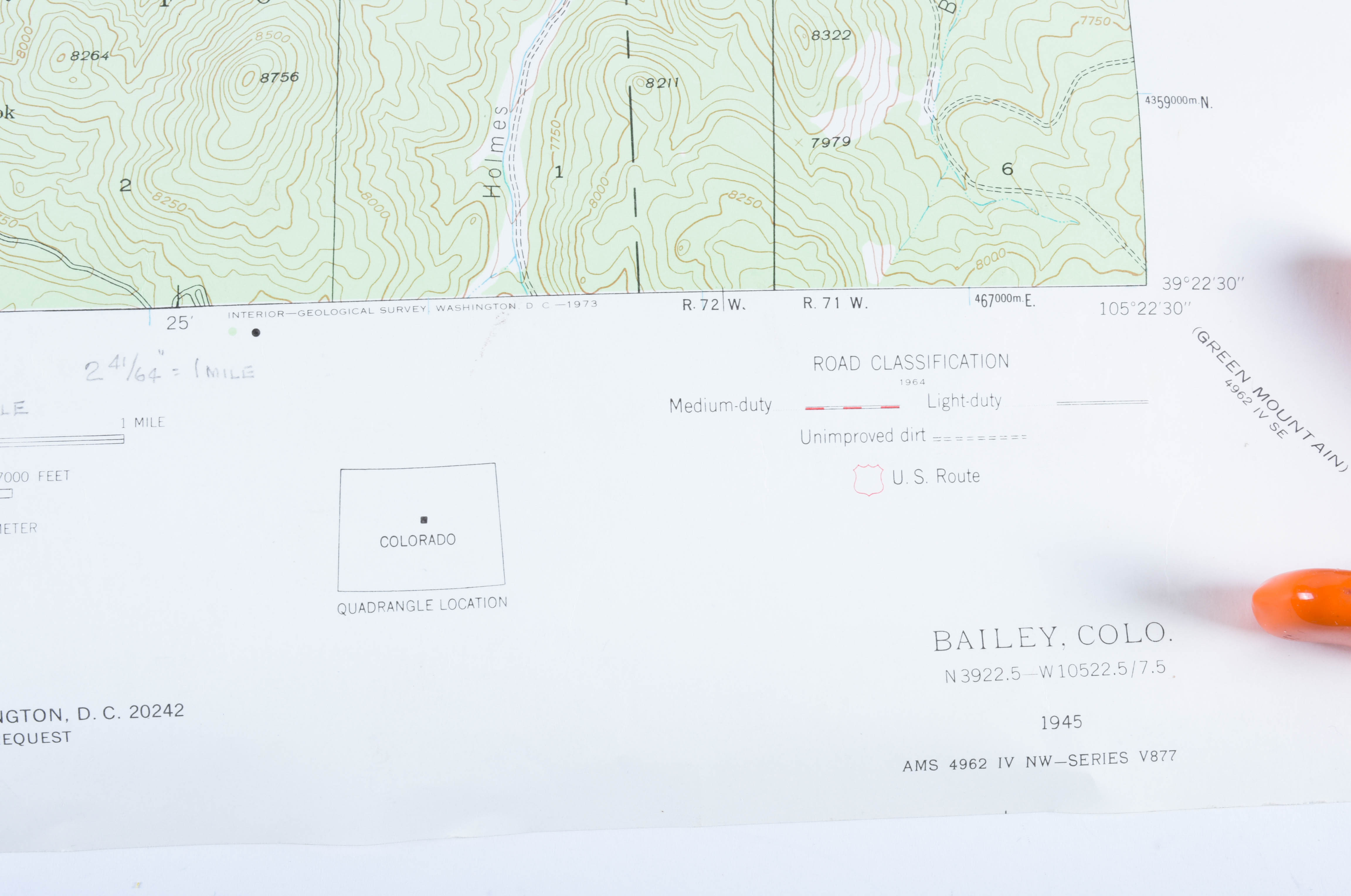 Circa 1945 Colorado Maps