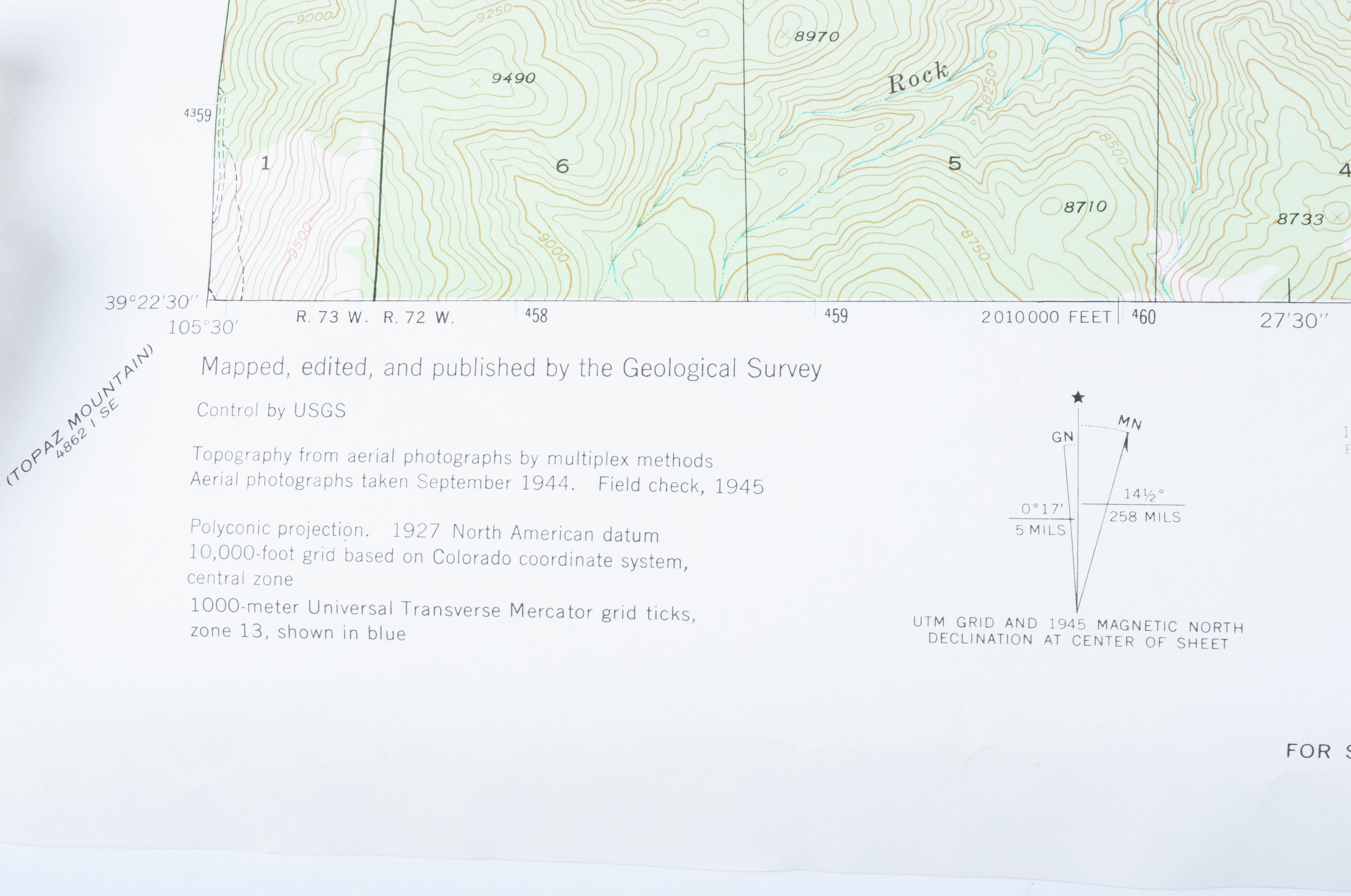 Circa 1945 Colorado Maps