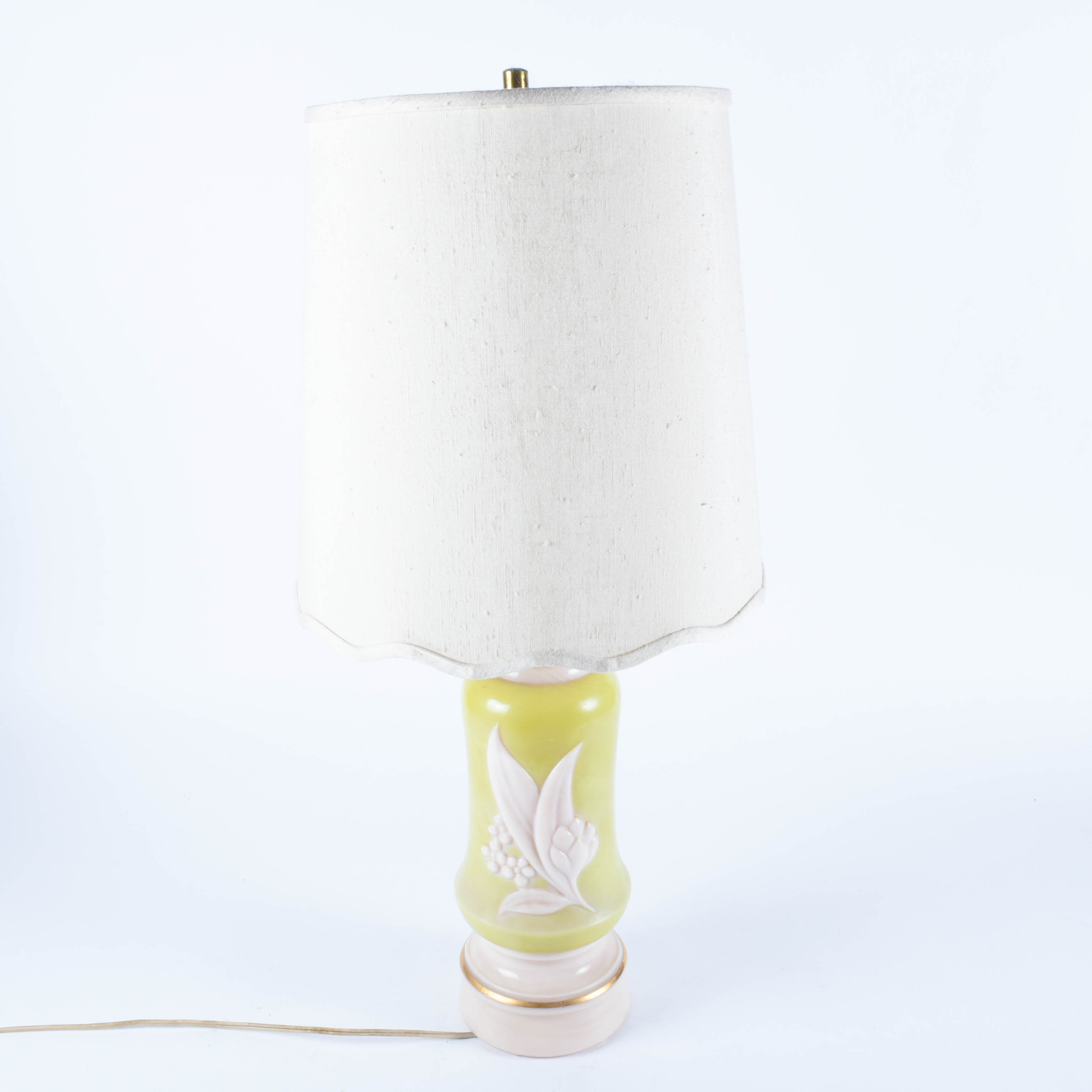 Vintage Aladdin Alacite Glass "Lilly of the Valley" Table Lamp