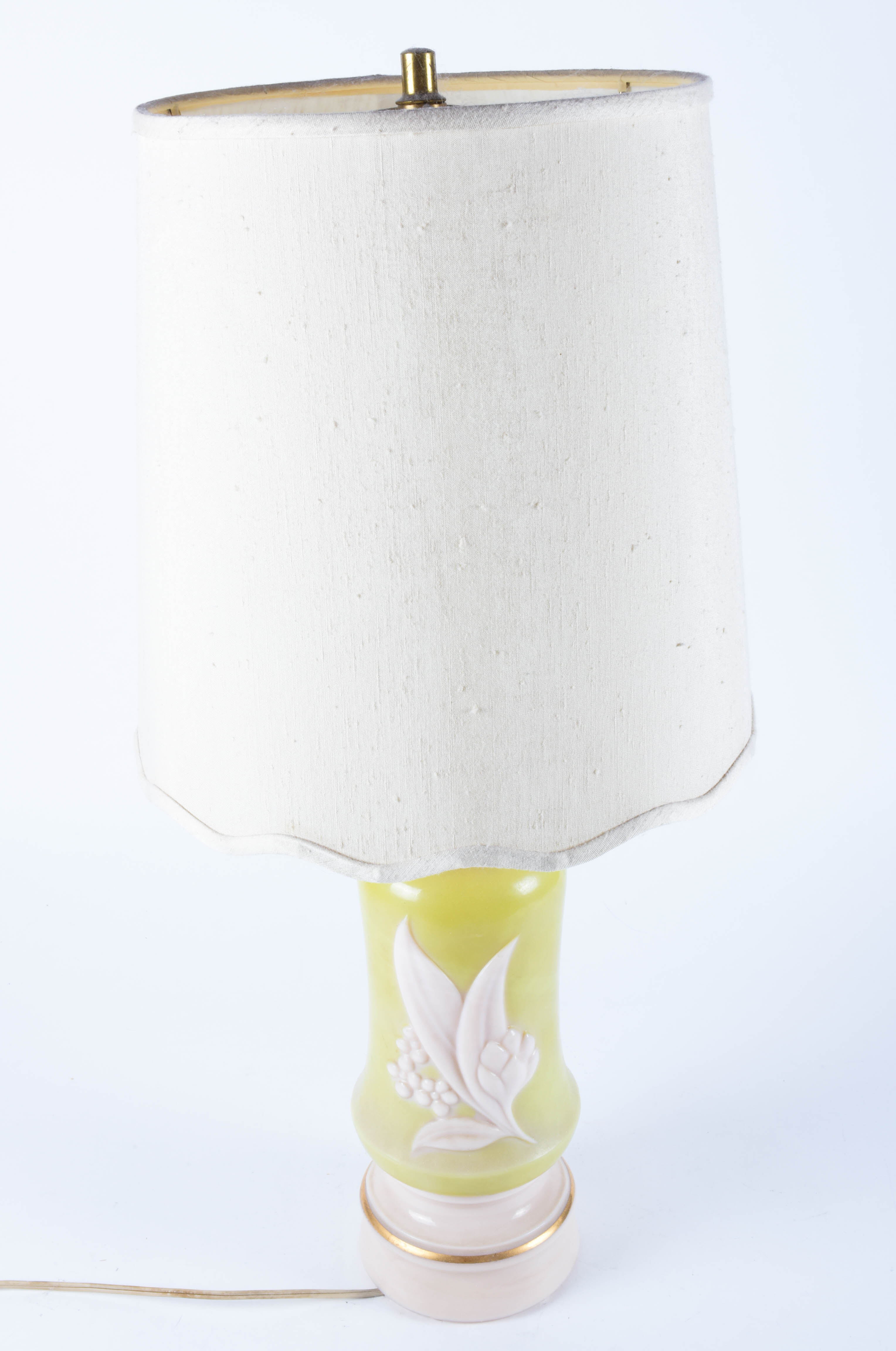 Vintage Aladdin Alacite Glass "Lilly of the Valley" Table Lamp