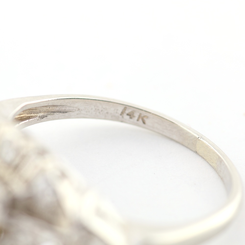 14K White Gold 1.10 CTW Diamond Ring