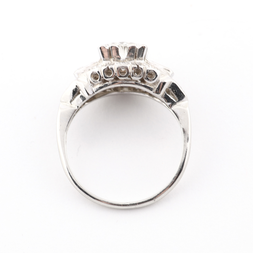 14K White Gold 1.10 CTW Diamond Ring