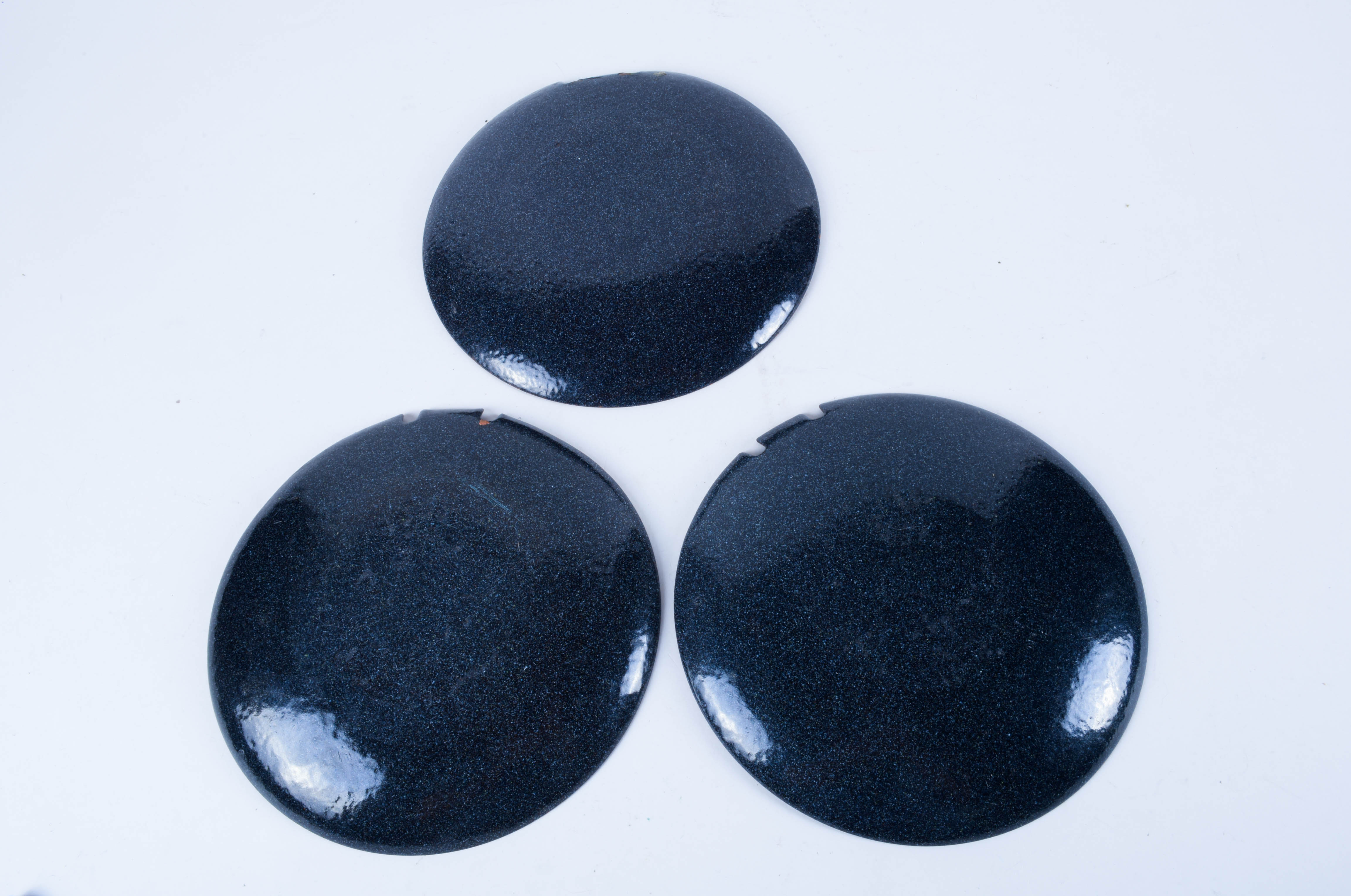 Set of Copper Enamel Plates