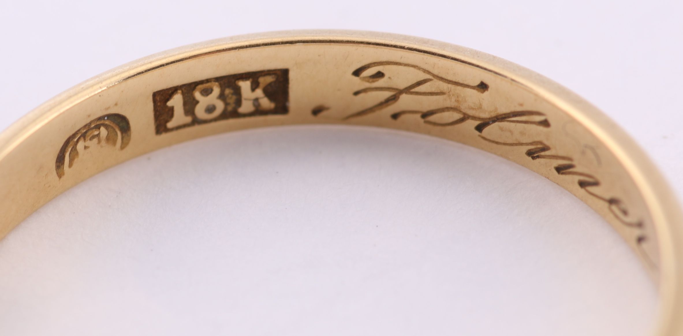 18K Yellow Gold and Diamond Wedding Set