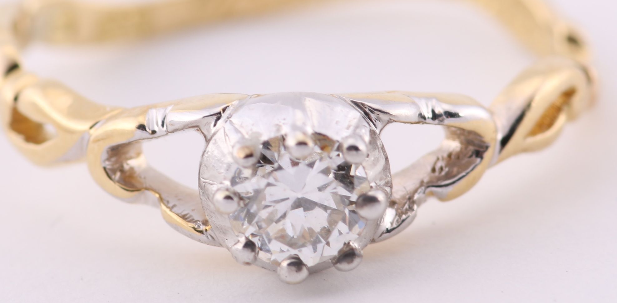 18K Yellow Gold and Diamond Wedding Set