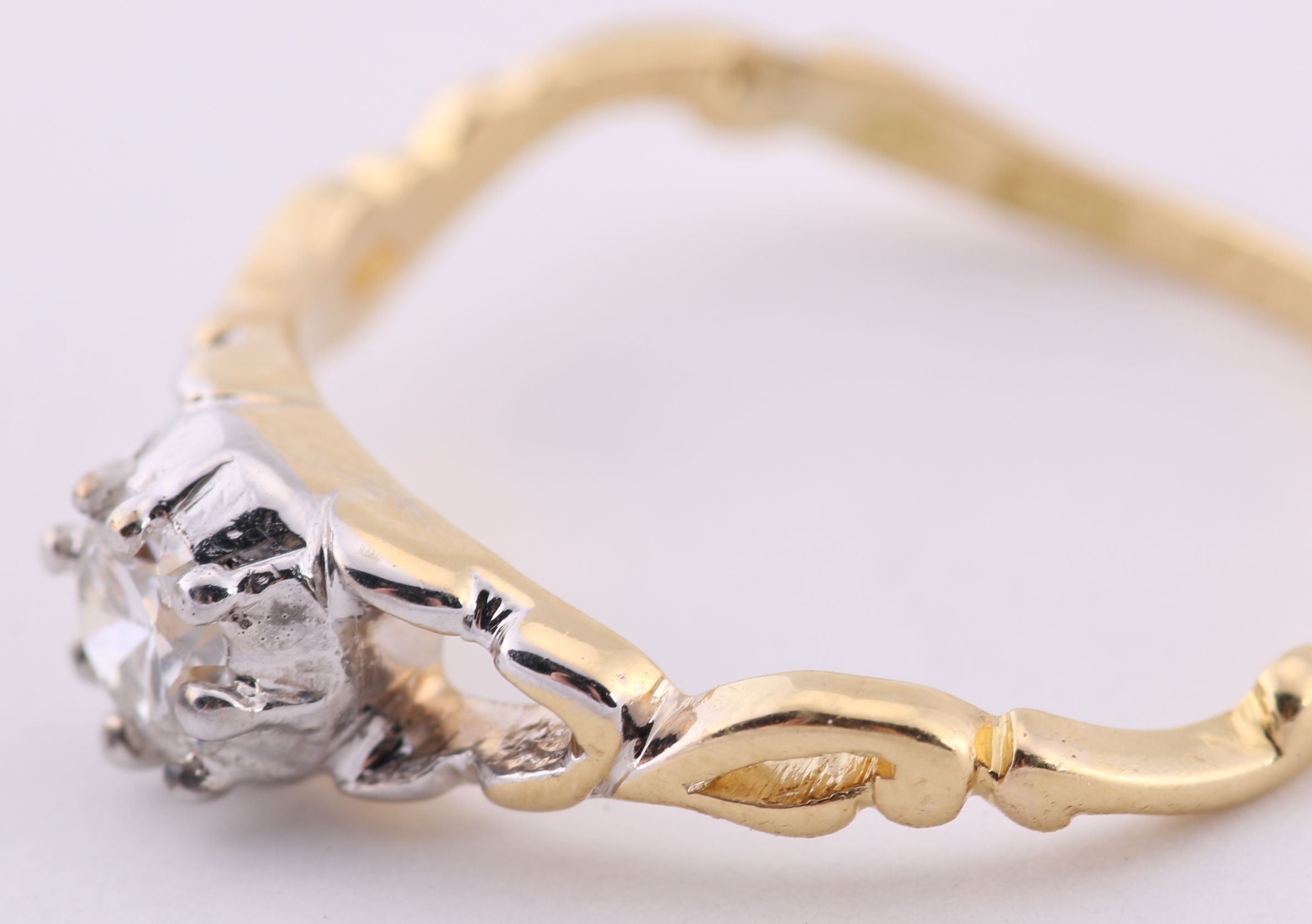 18K Yellow Gold and Diamond Wedding Set