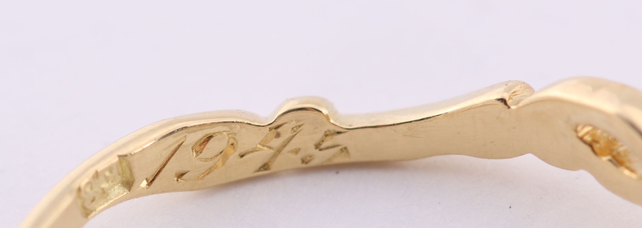 18K Yellow Gold and Diamond Wedding Set