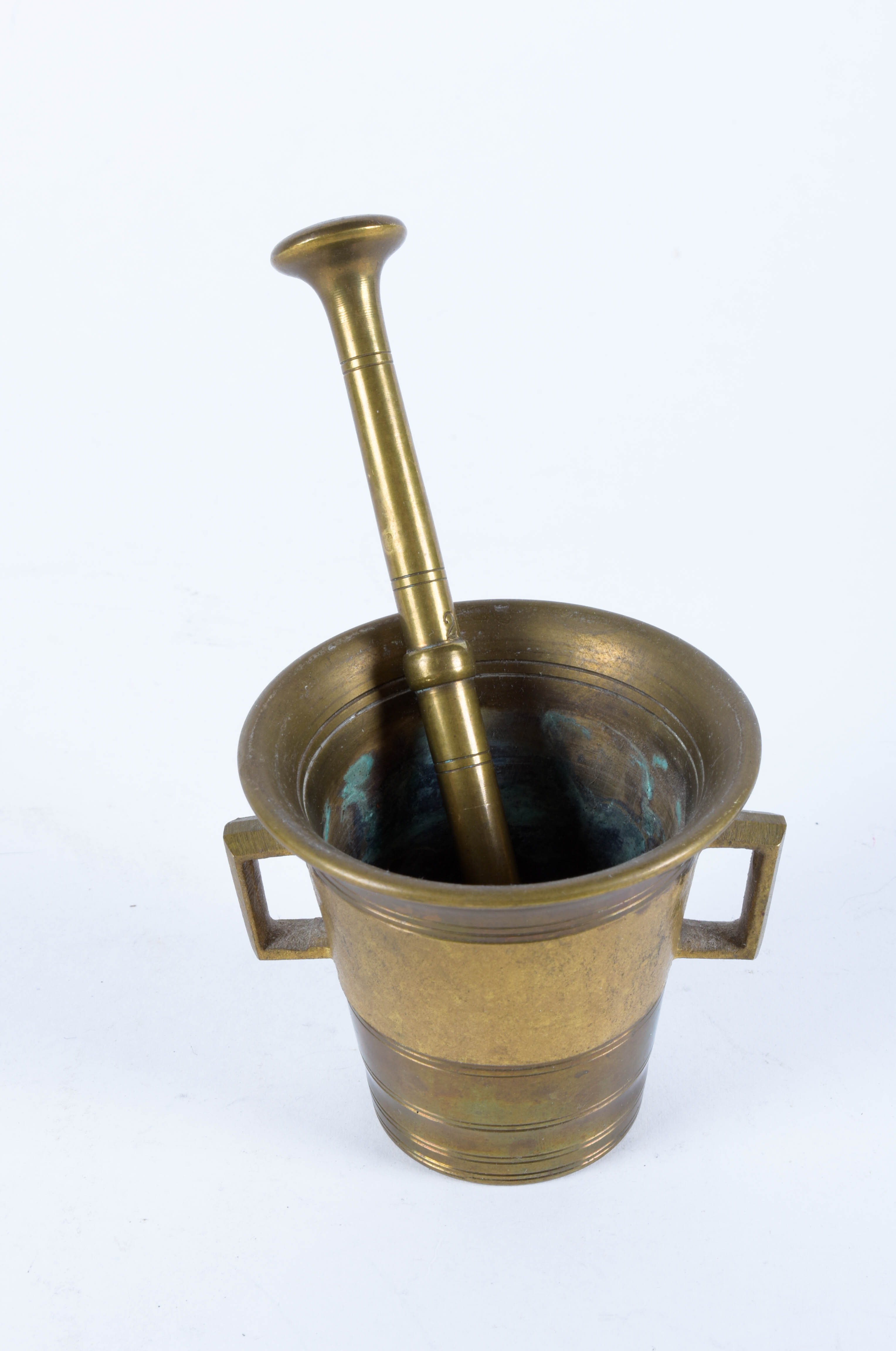 Brass Tone Pestle and Mortar Pair