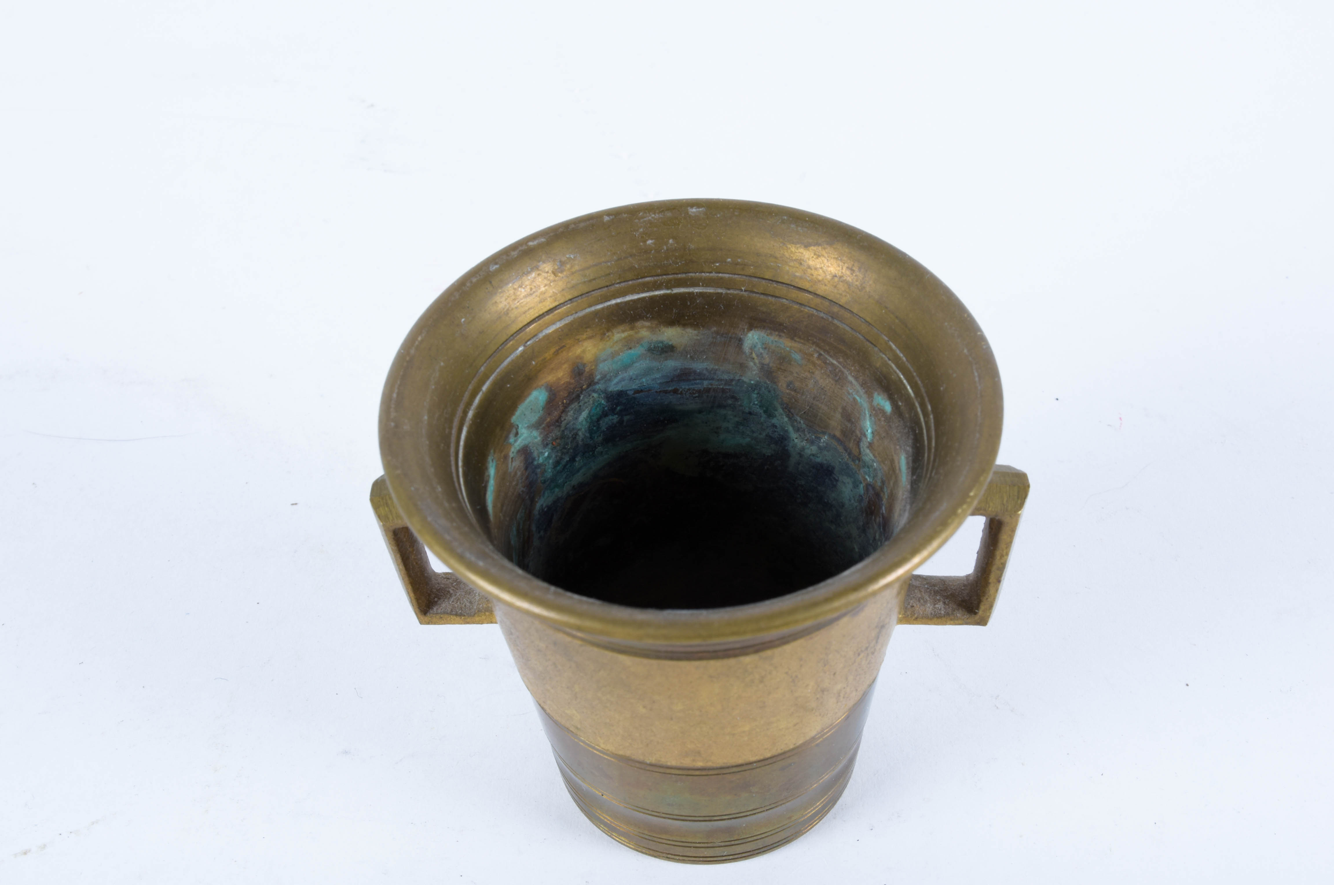 Brass Tone Pestle and Mortar Pair